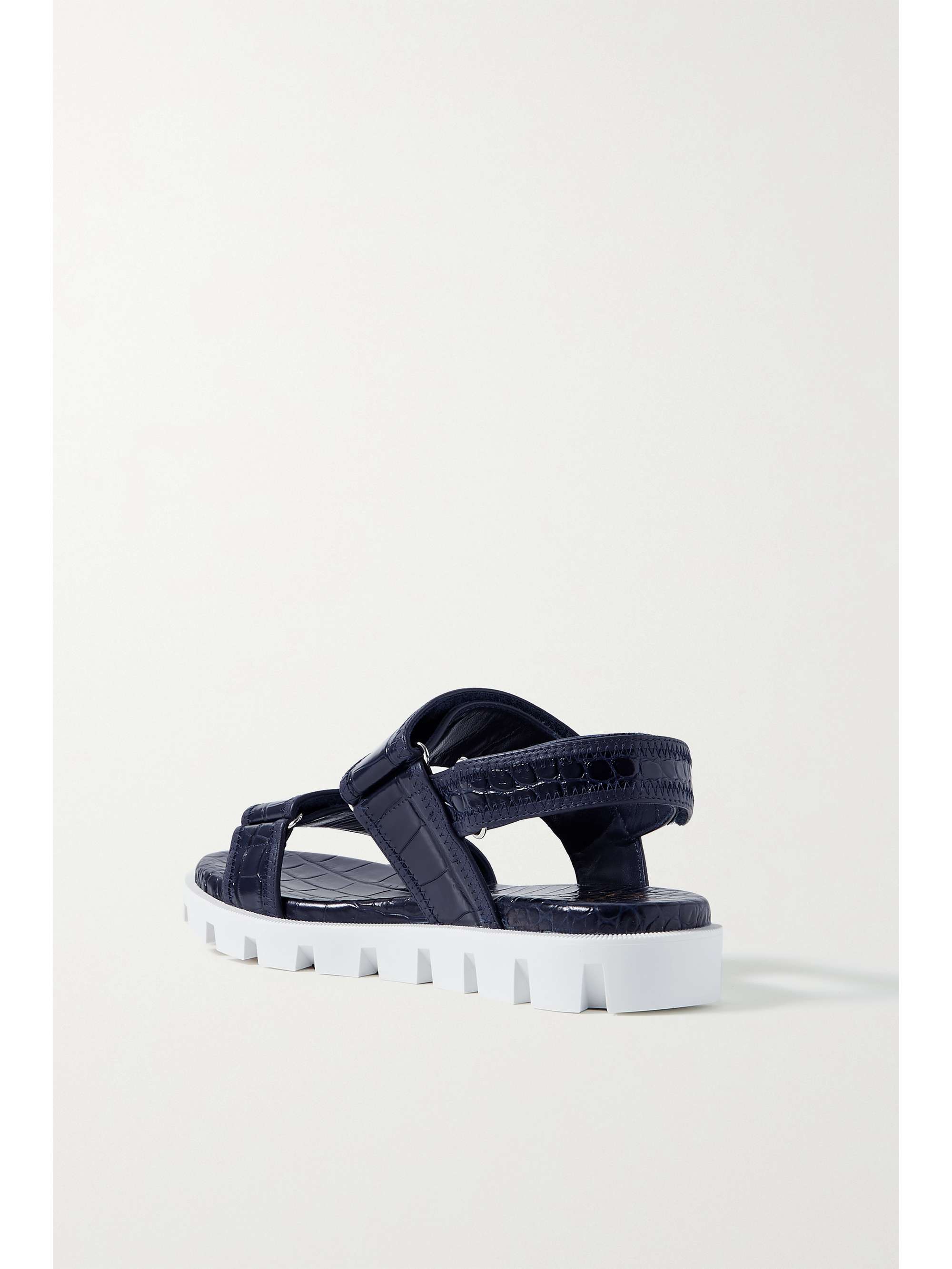 CHRISTIAN LOUBOUTIN Lock Cool croc-effect leather sandals
