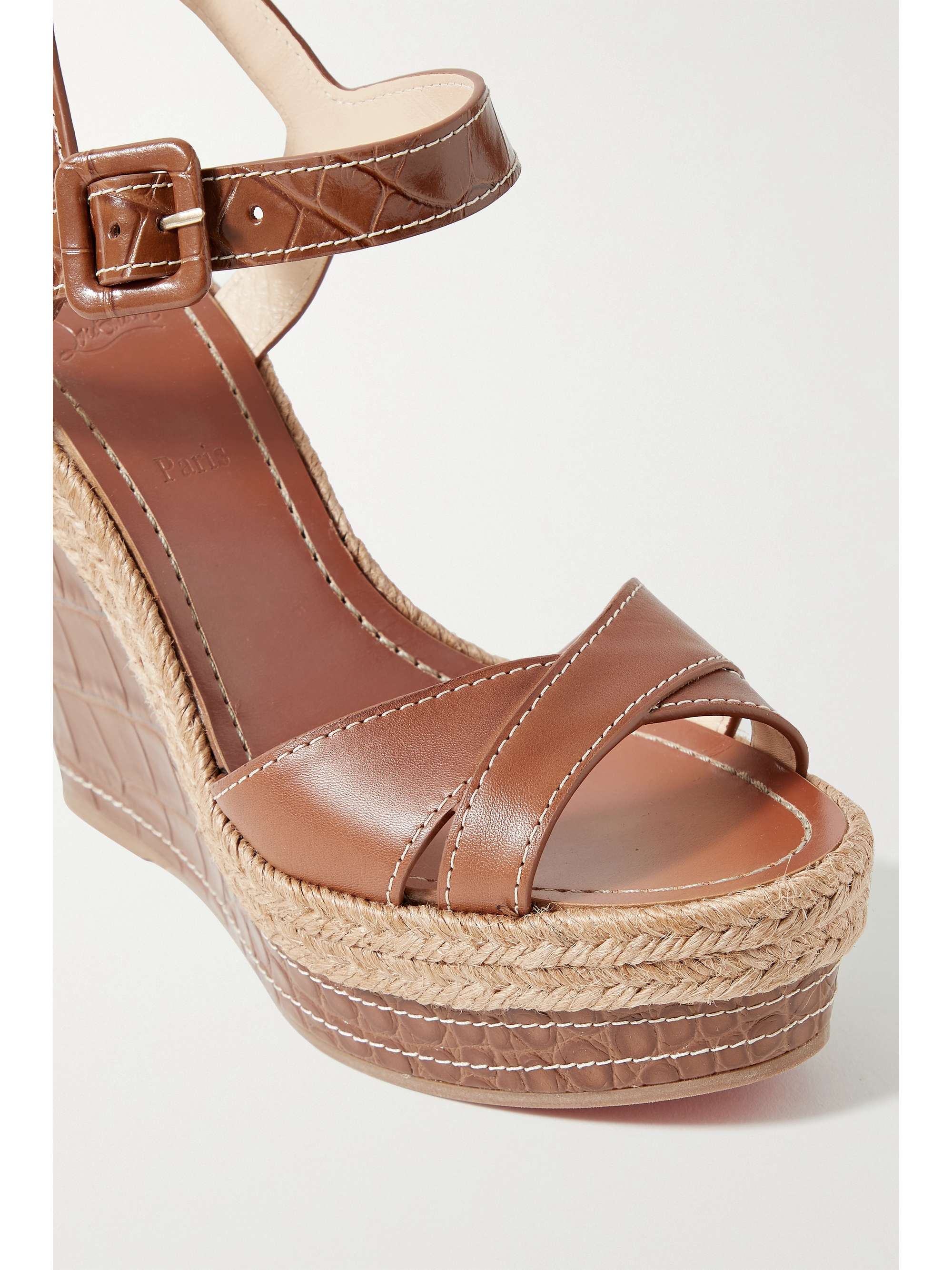 tan leather wedge sandals
