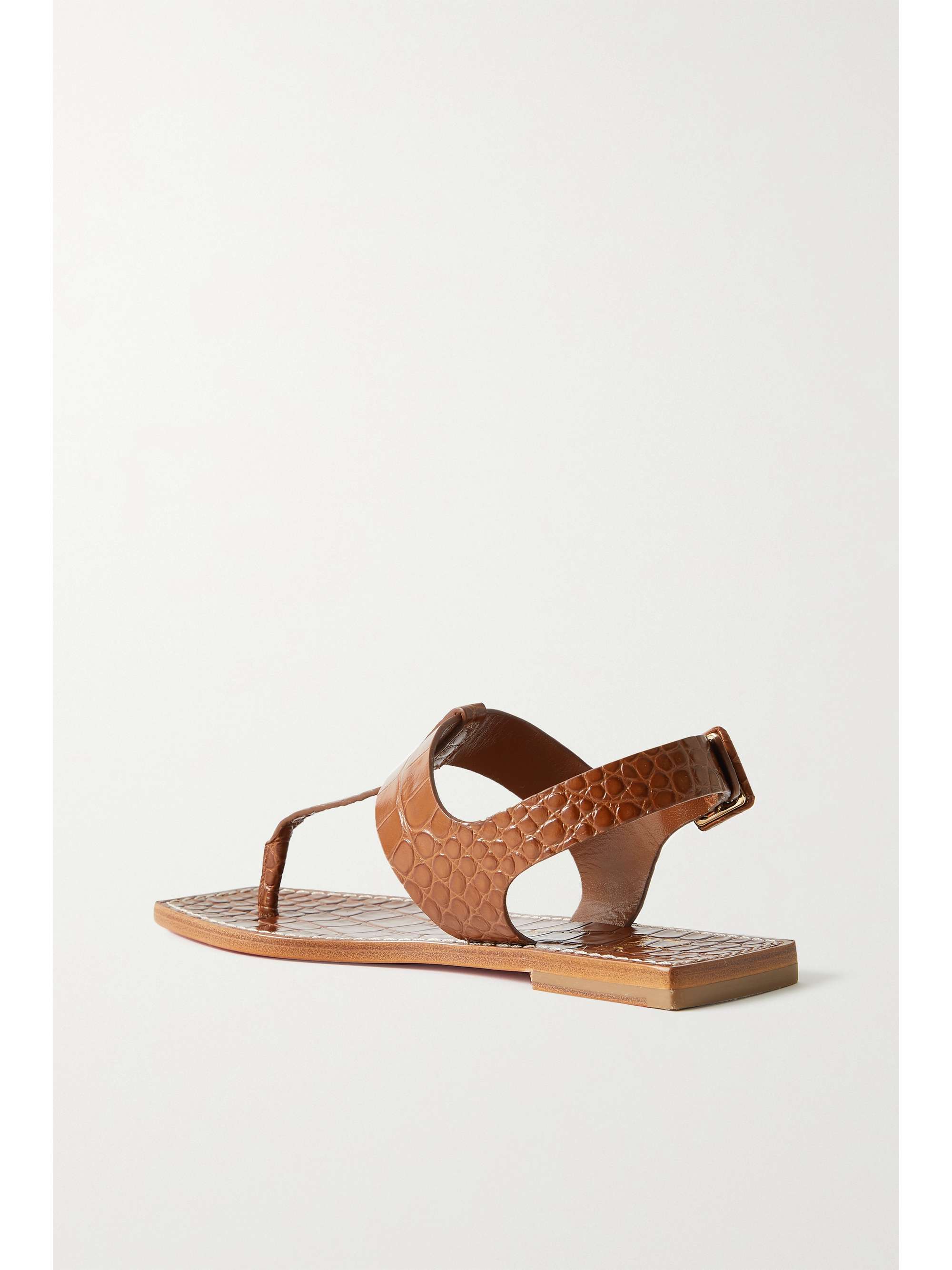 CHRISTIAN LOUBOUTIN Cubongo croc-effect leather slingback sandals