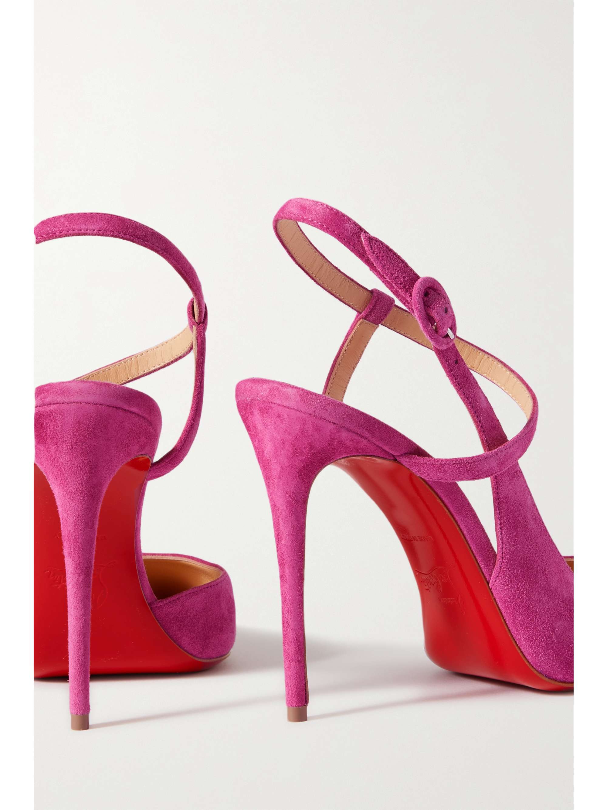 christian louboutin pink suede pumps