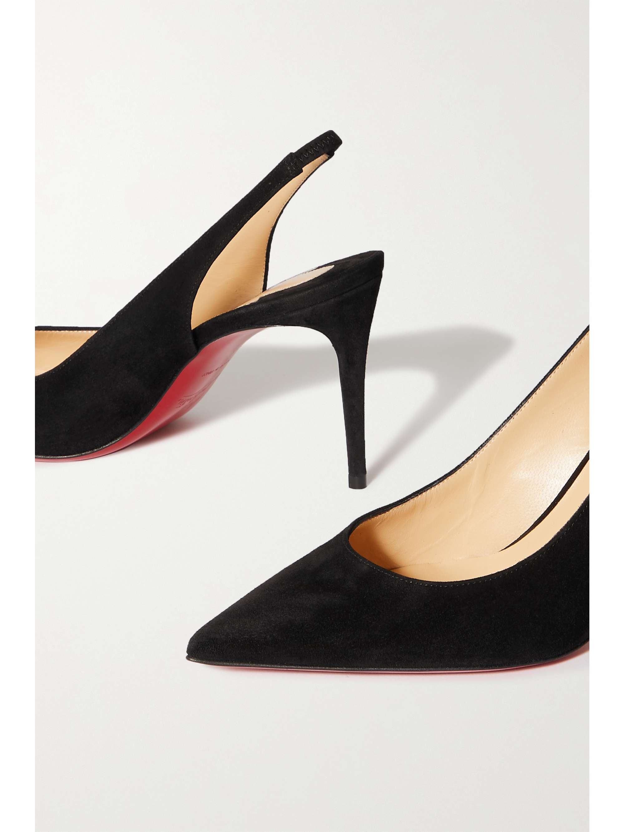 CHRISTIAN LOUBOUTIN Kate Sling 85 suede pumps NETAPORTER