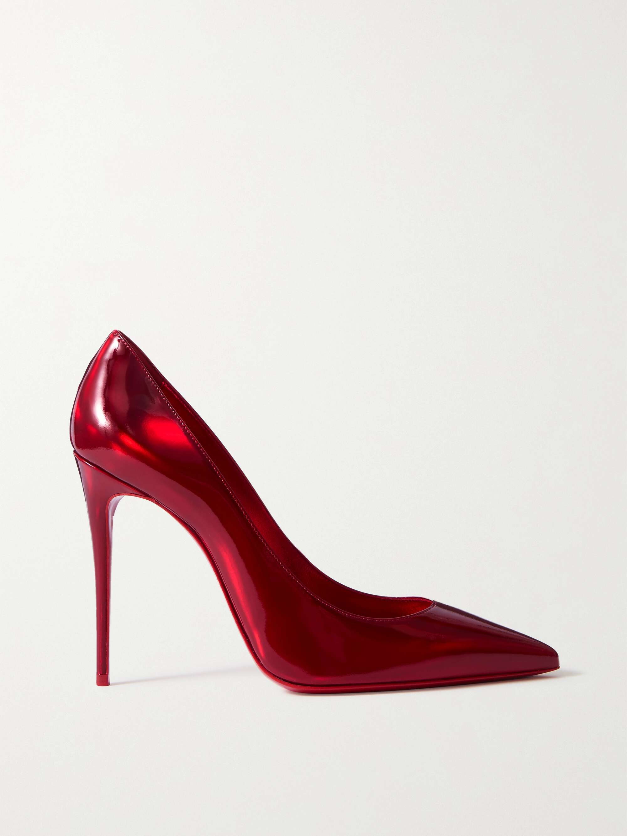 Christian Louboutin Spikaqueen Iridescent Red Sole Pumps