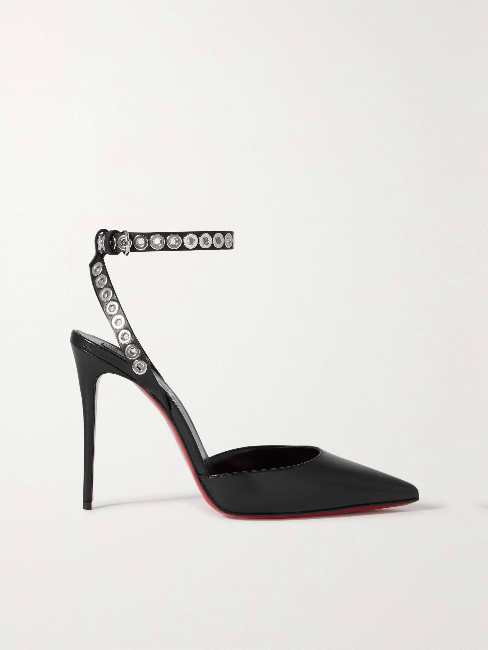 Black Pumpaclou 100 eyelet-embellished 