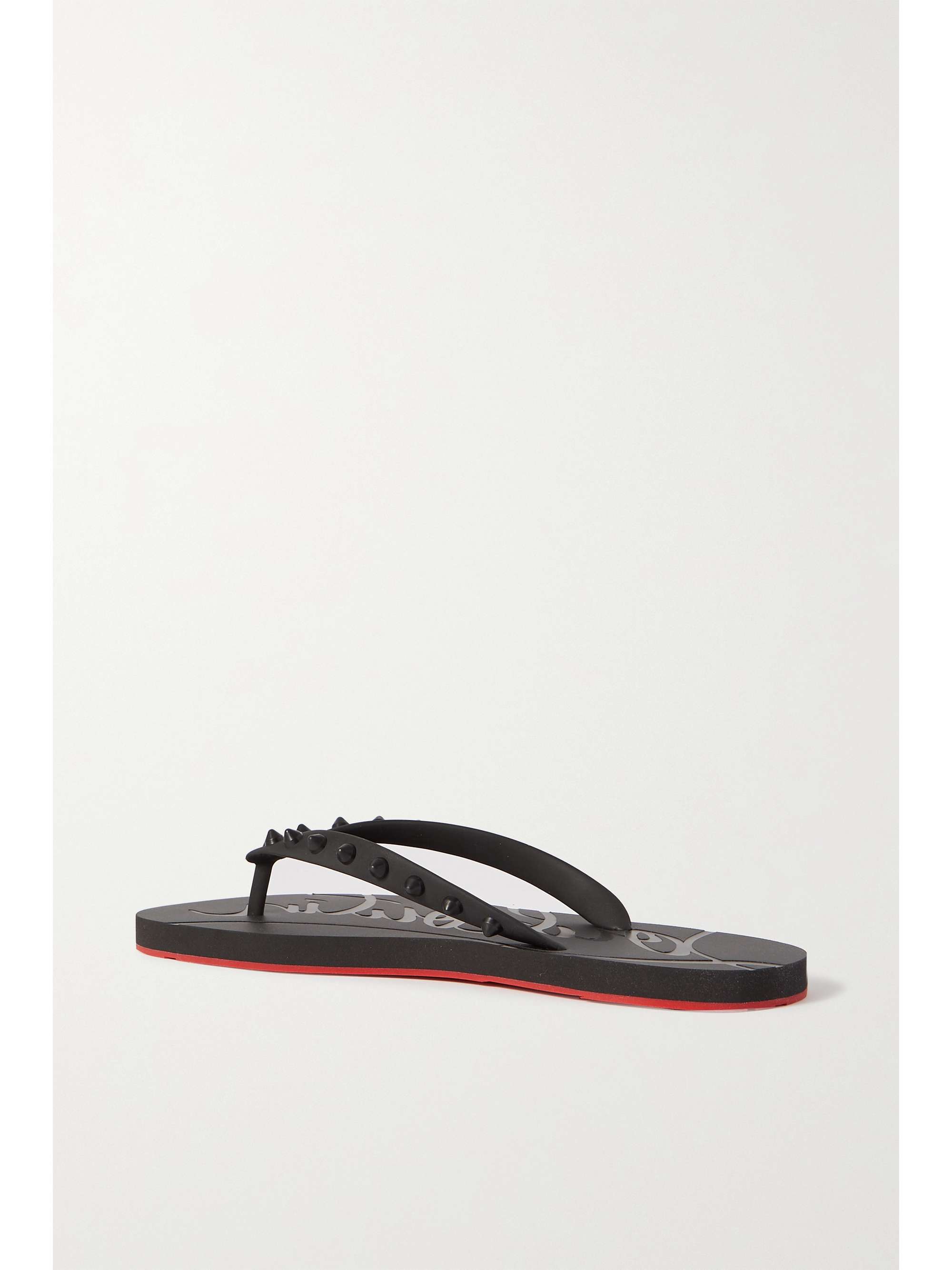 CHRISTIAN LOUBOUTIN Tongs en caoutchouc à picots Loubi Flip Donna
