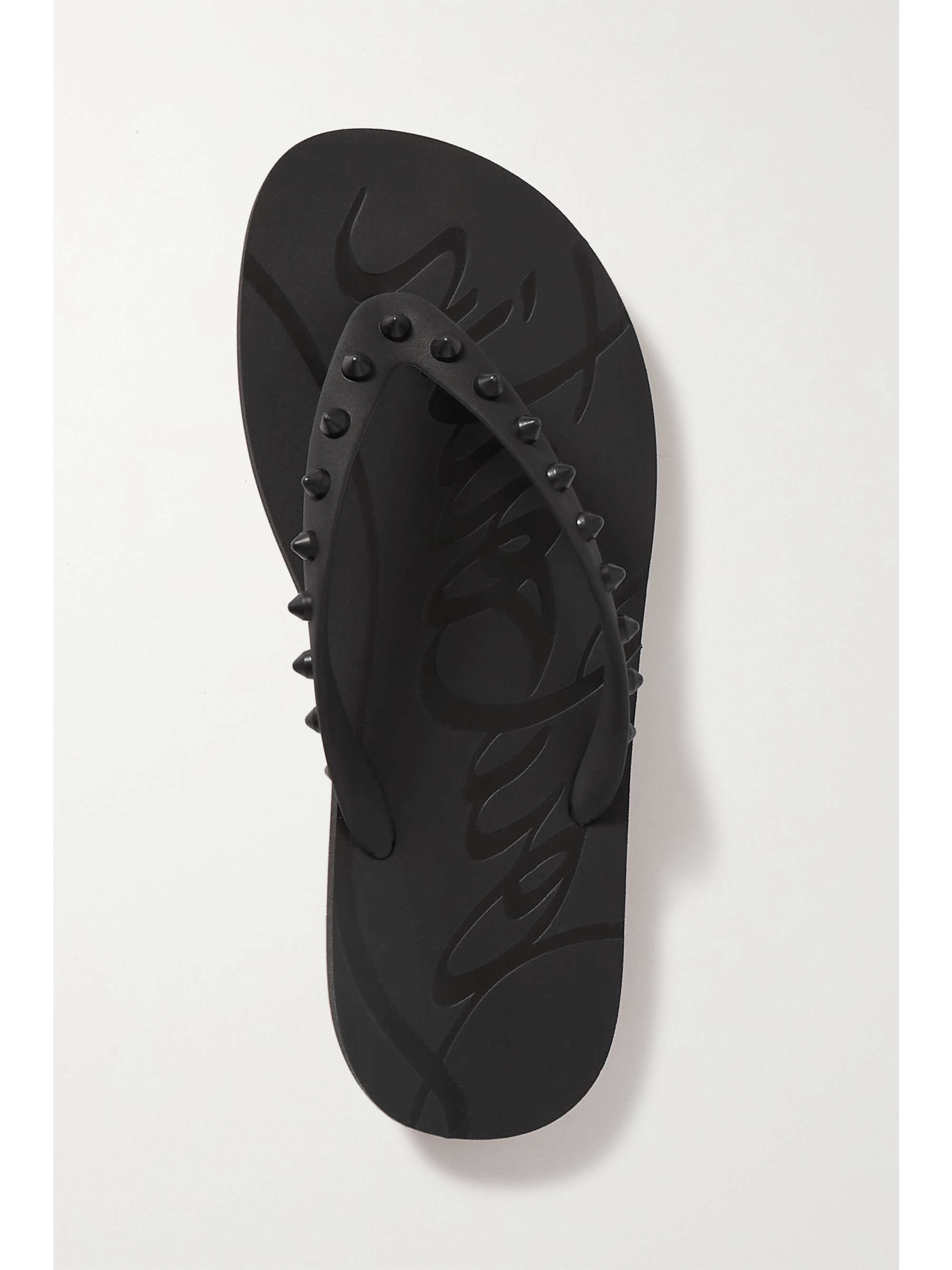 CHRISTIAN LOUBOUTIN Tongs en caoutchouc à picots Loubi Flip Donna