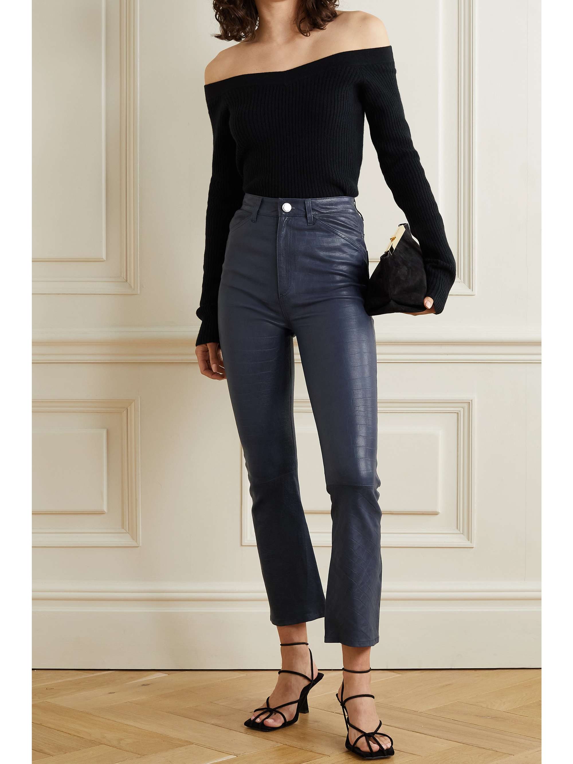 leather flared pants | SPRWMN 