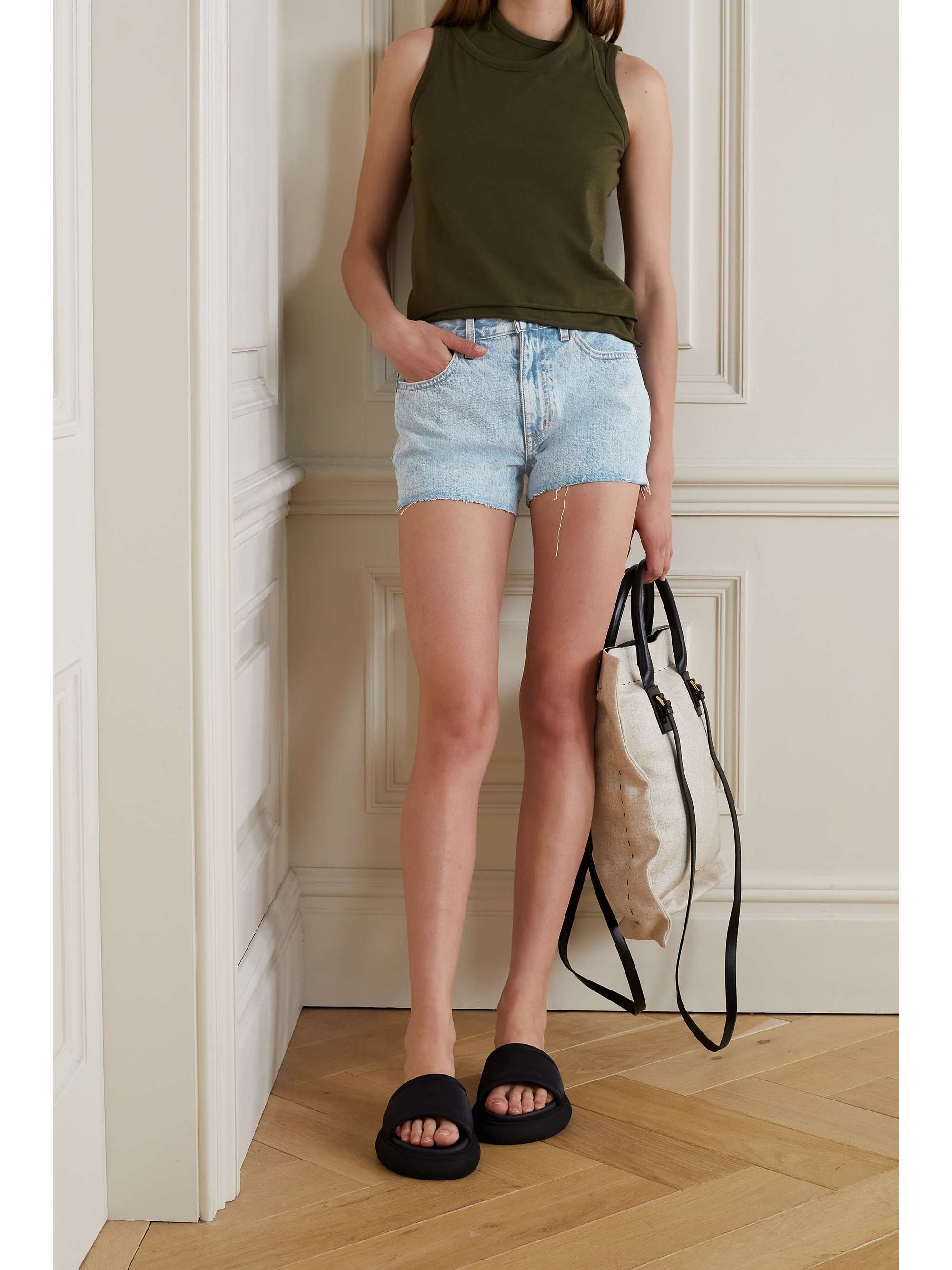 NET SUSTAIN Farrah frayed organic denim 