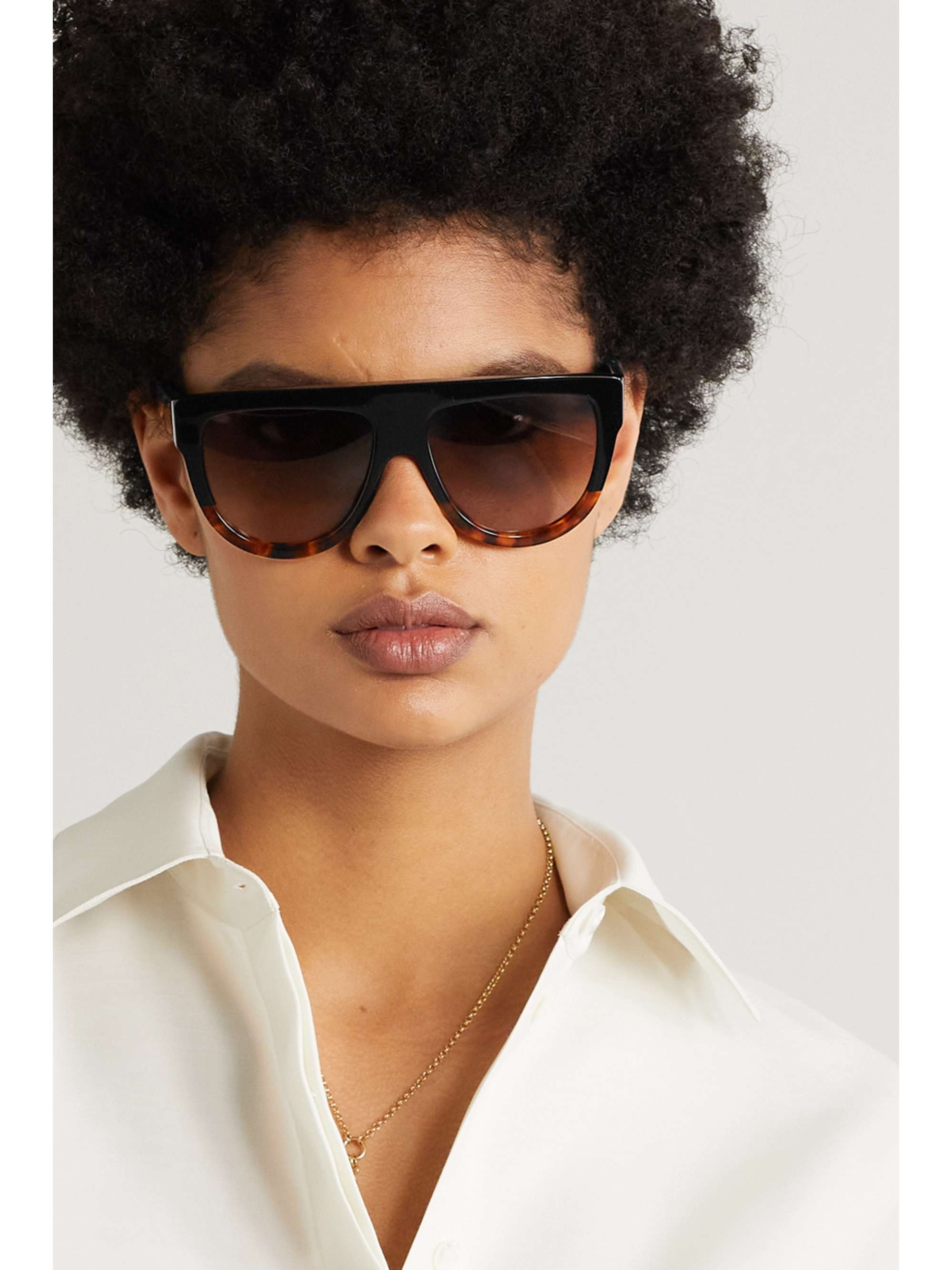 CELINE EYEWEAR Dframe tortoiseshell acetate sunglasses NETAPORTER