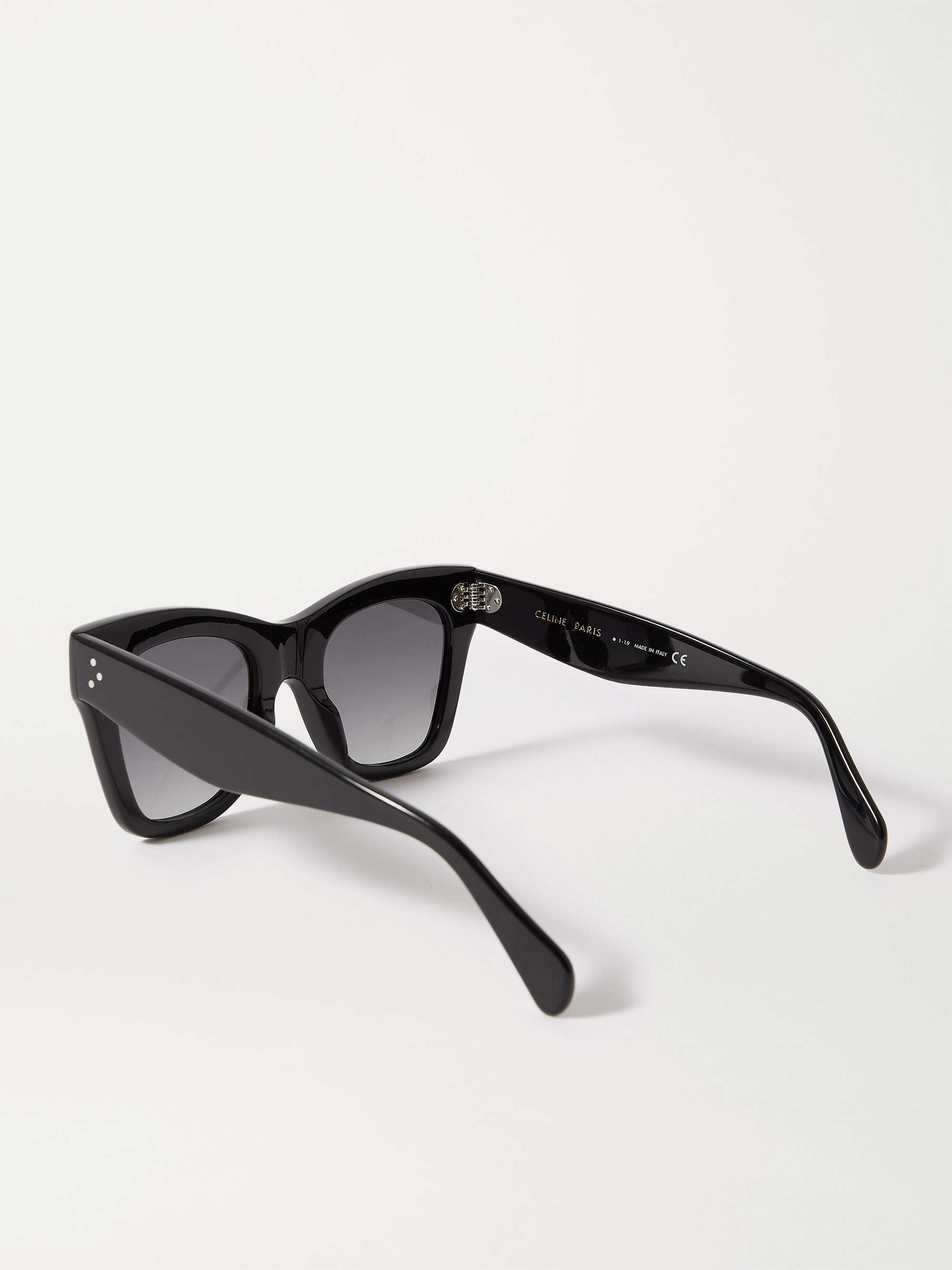 CELINE EYEWEAR Oversized cat-eye tortoiseshell acetate sunglasses