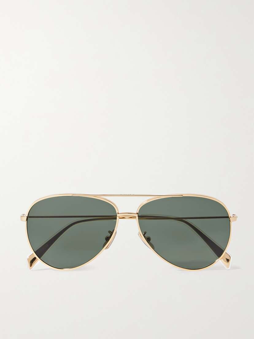 CELINE Eyewear Aviator-style Gold-tone Sunglasses