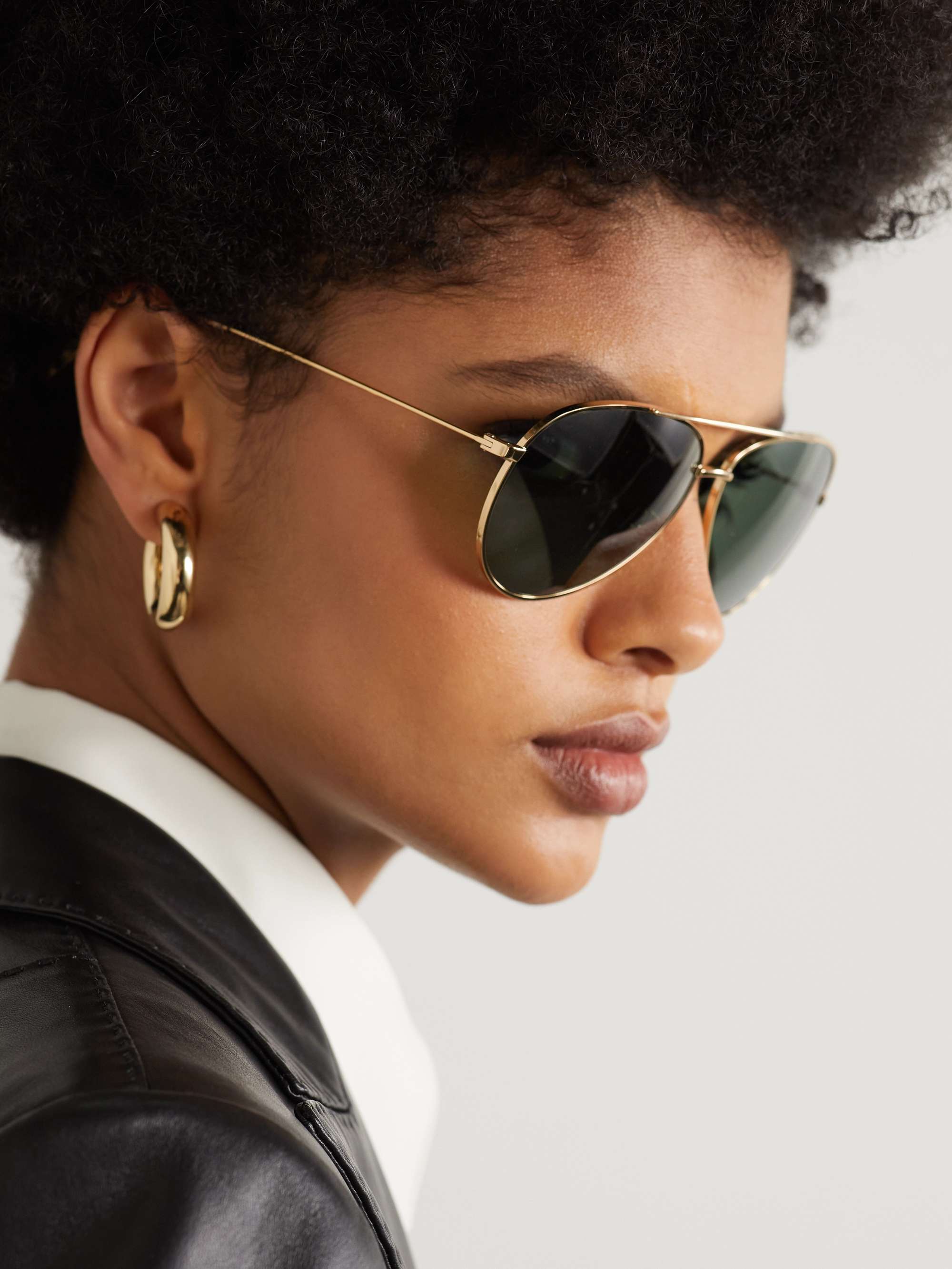 CELINE EYEWEAR Aviator-style gold-tone sunglasses
