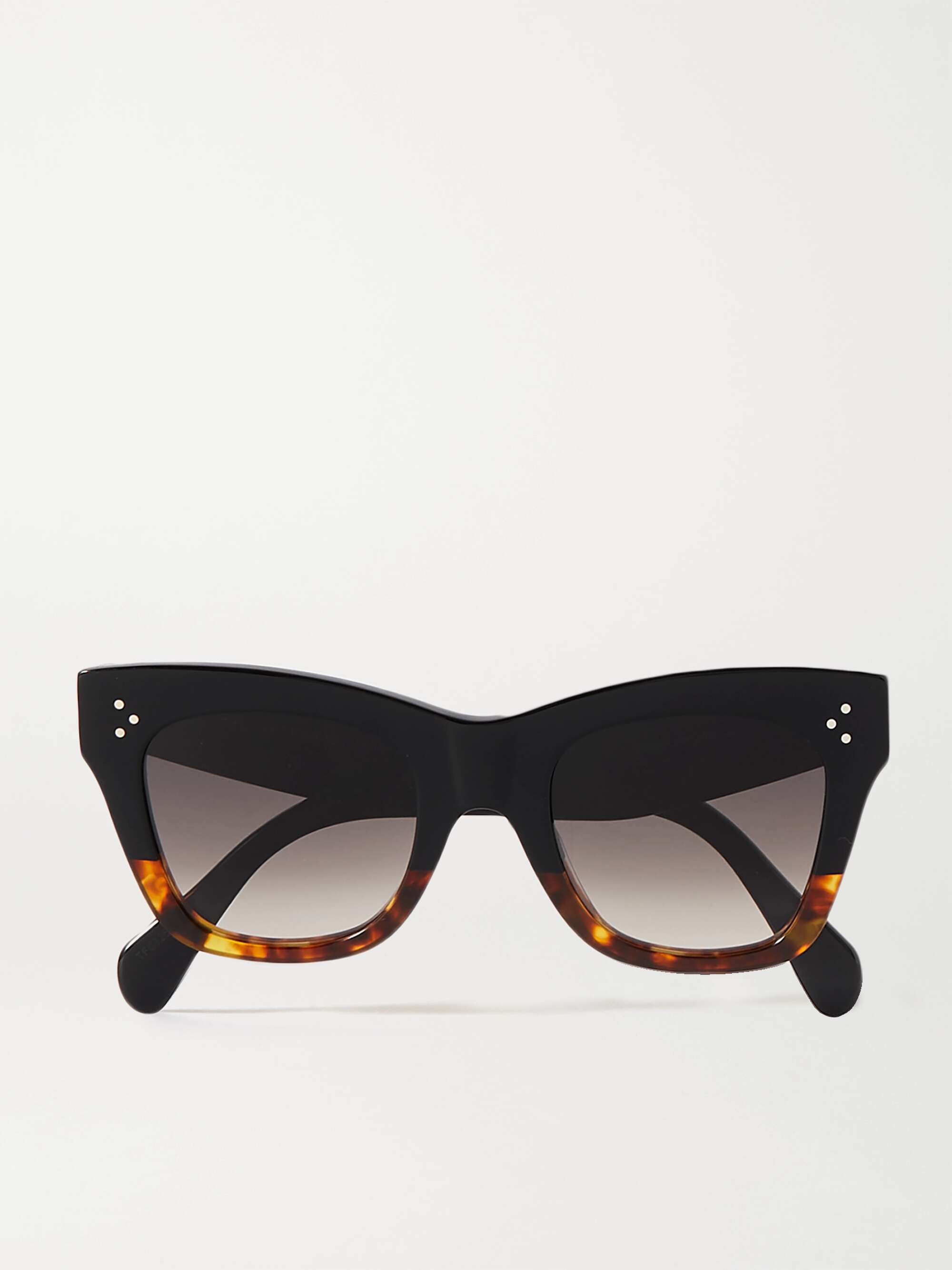 Oversized cat-eye tortoiseshell acetate sunglasses