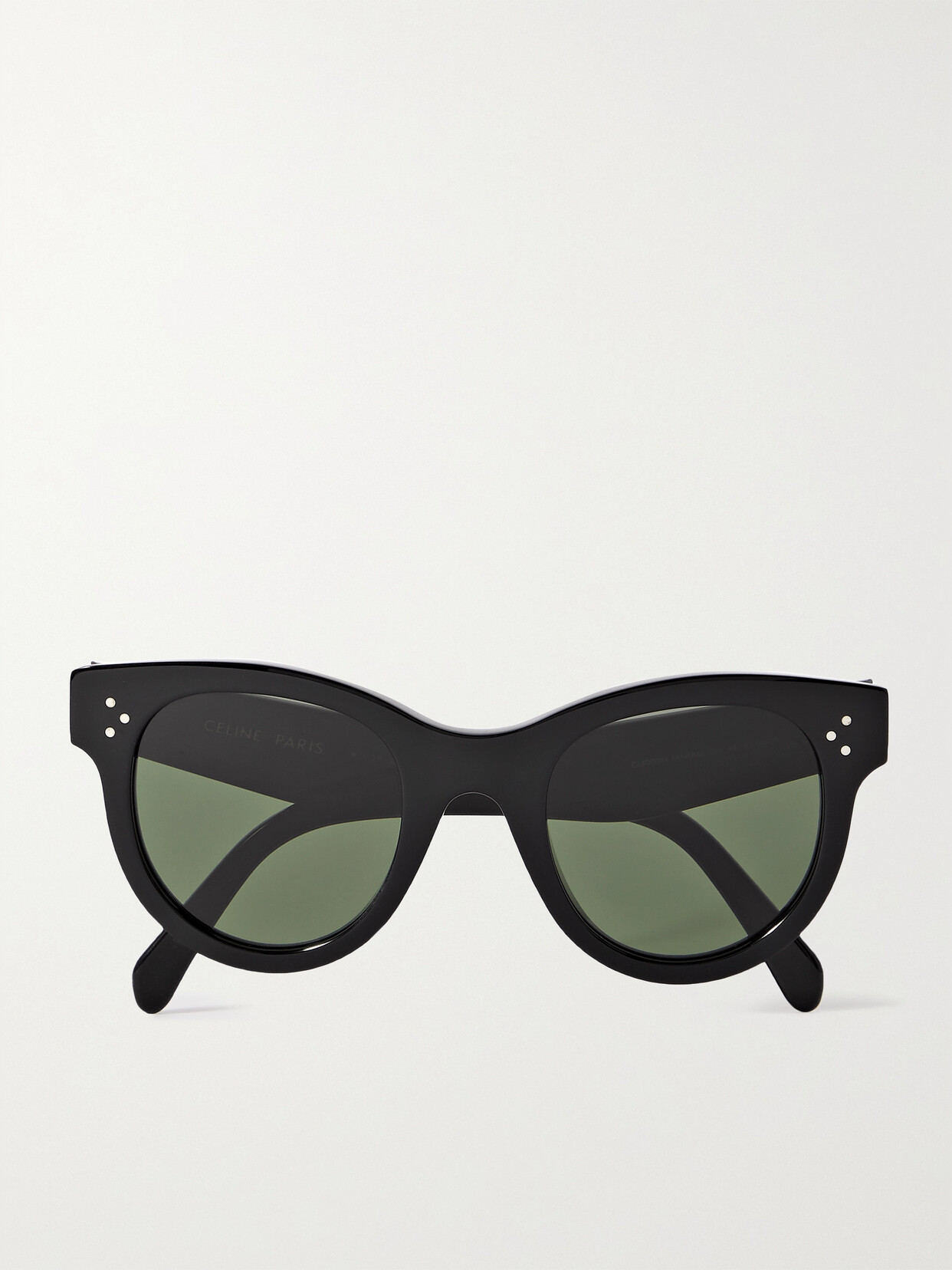 Celine Round-frame Acetate Sunglasses In Black