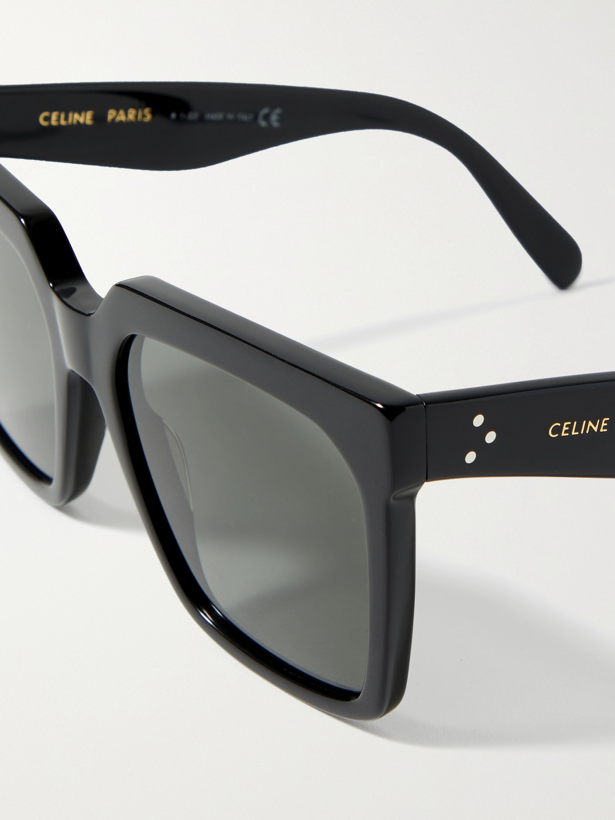 Shop Celine Oversized Square-frame Acetate Sunglasses In Black