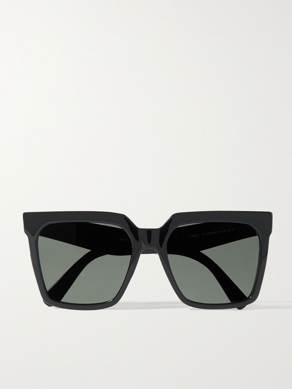 Oversized square-frame acetate sunglasses