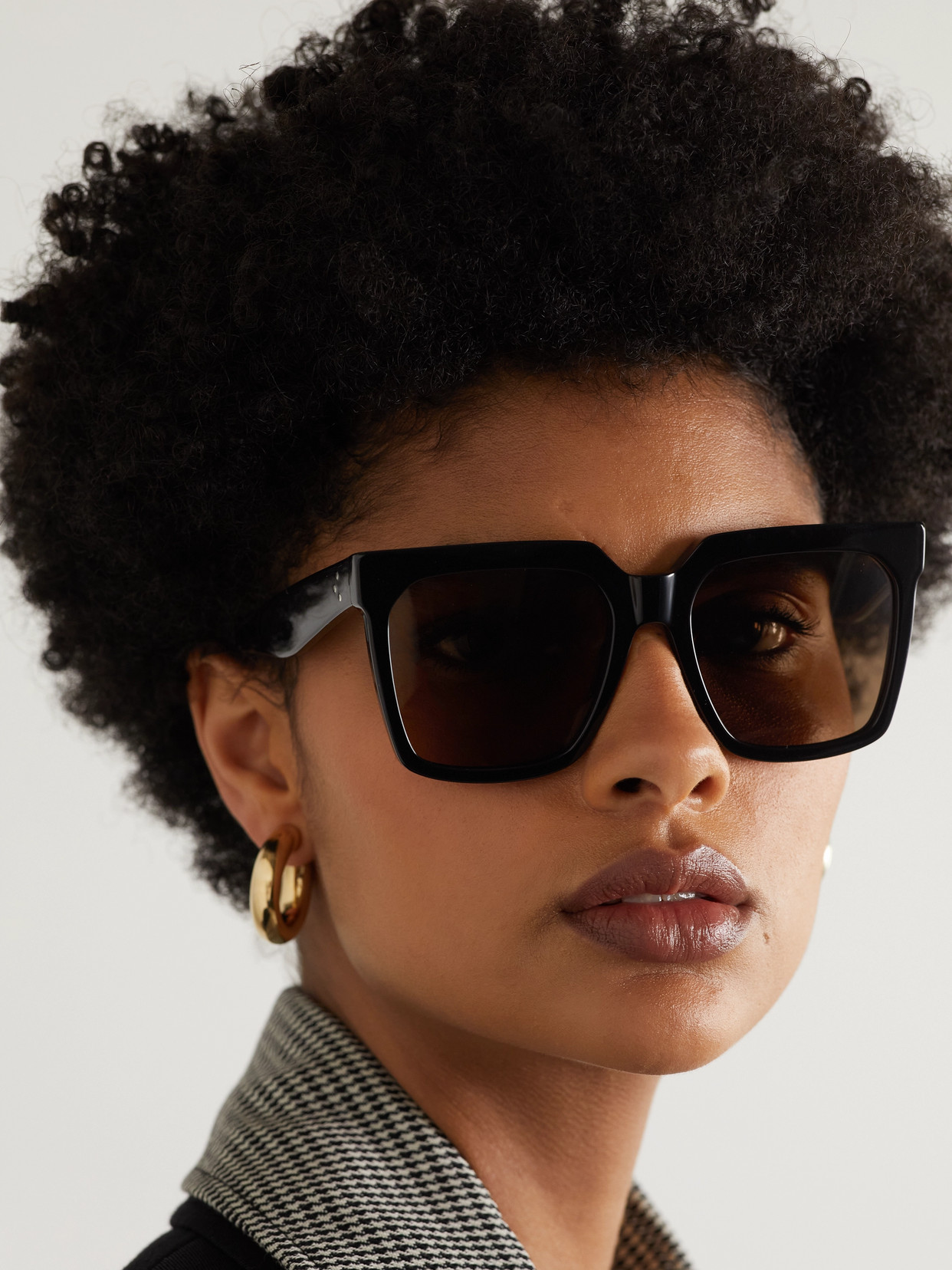 Shop Celine Oversized Square-frame Acetate Sunglasses In Black