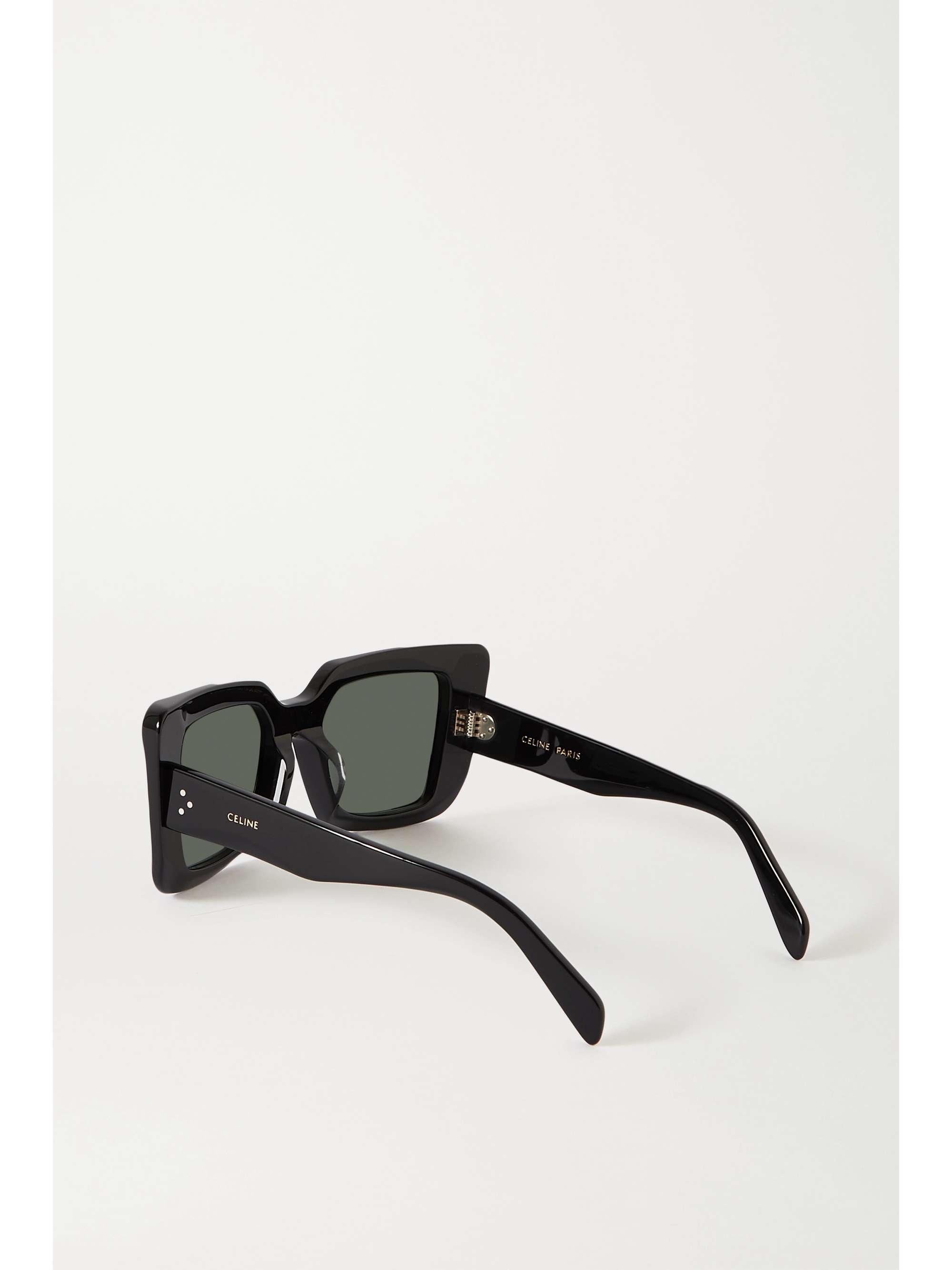 CELINE EYEWEAR Oversized square-frame leopard-print acetate sunglasses