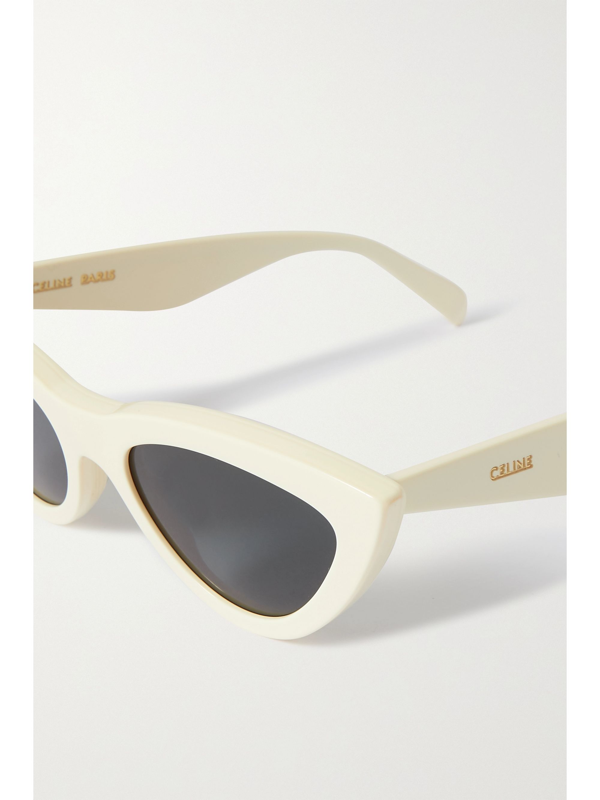 Ivory Cateye acetate sunglasses CELINE EYEWEAR NETAPORTER