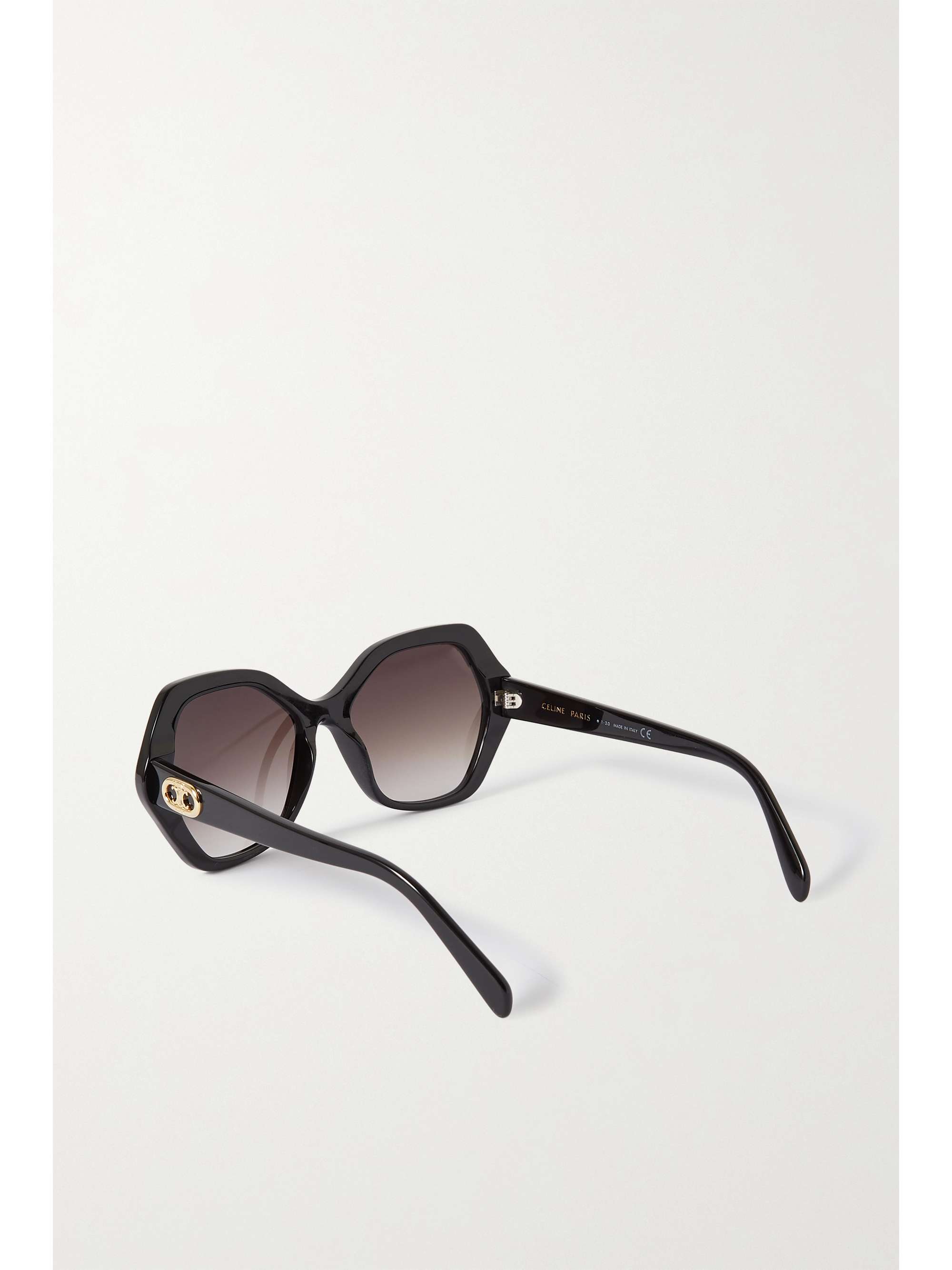 CELINE EYEWEAR Hexagon-frame acetate sunglasses