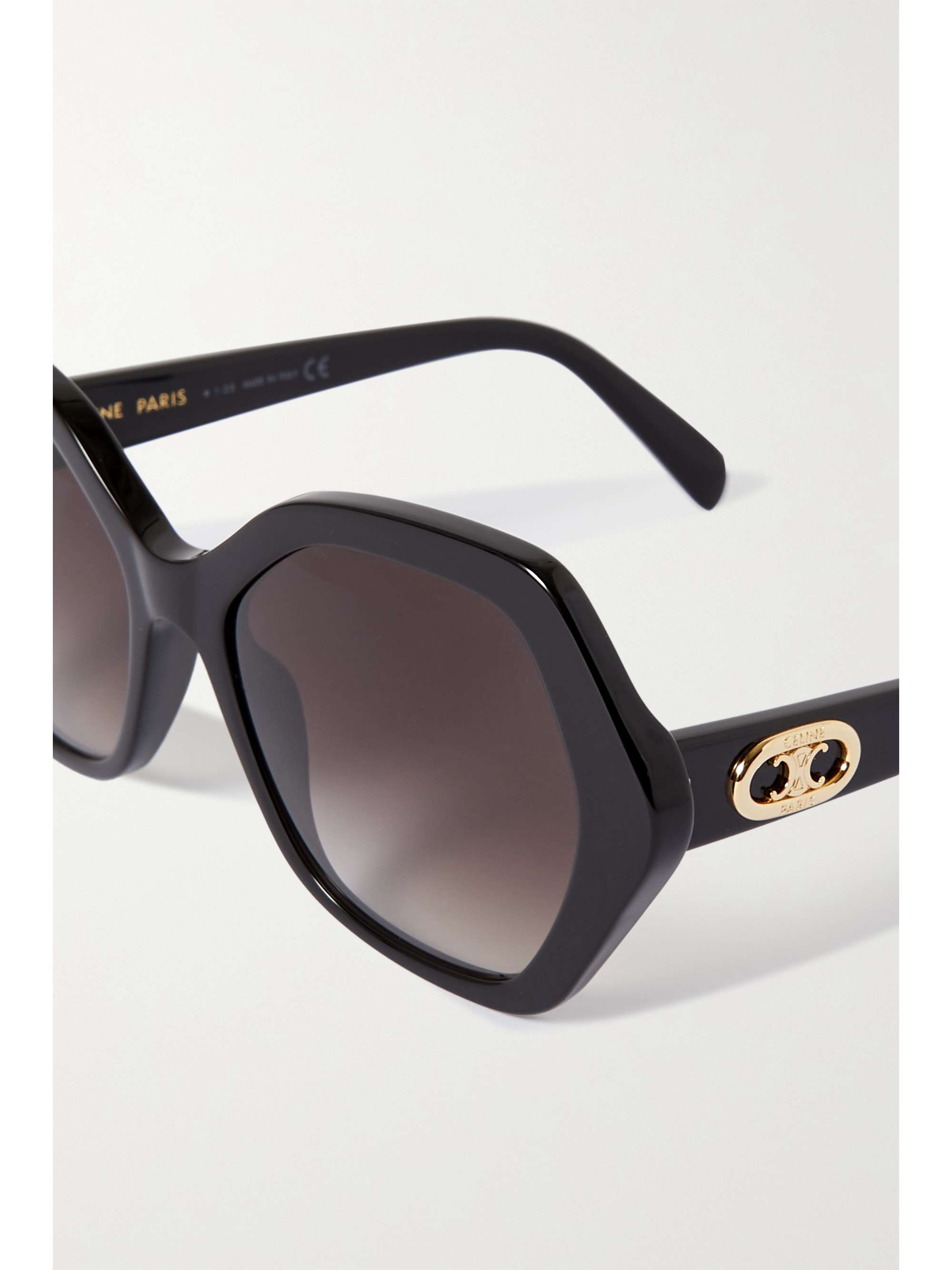 CELINE EYEWEAR Hexagon-frame acetate sunglasses