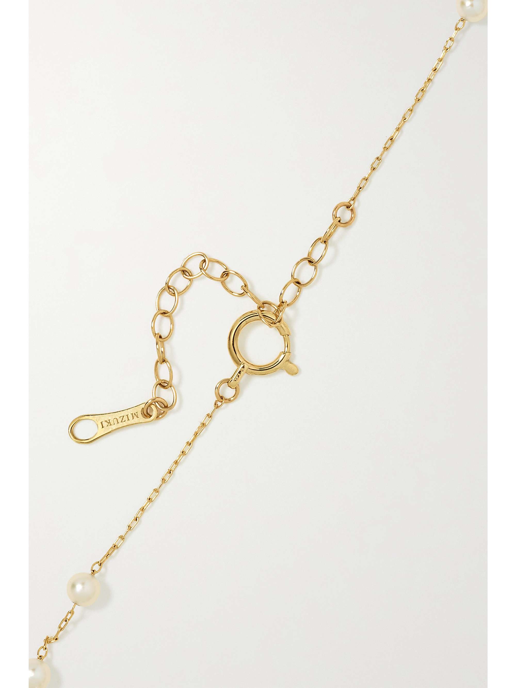 MIZUKI 14-karat gold pearl anklet