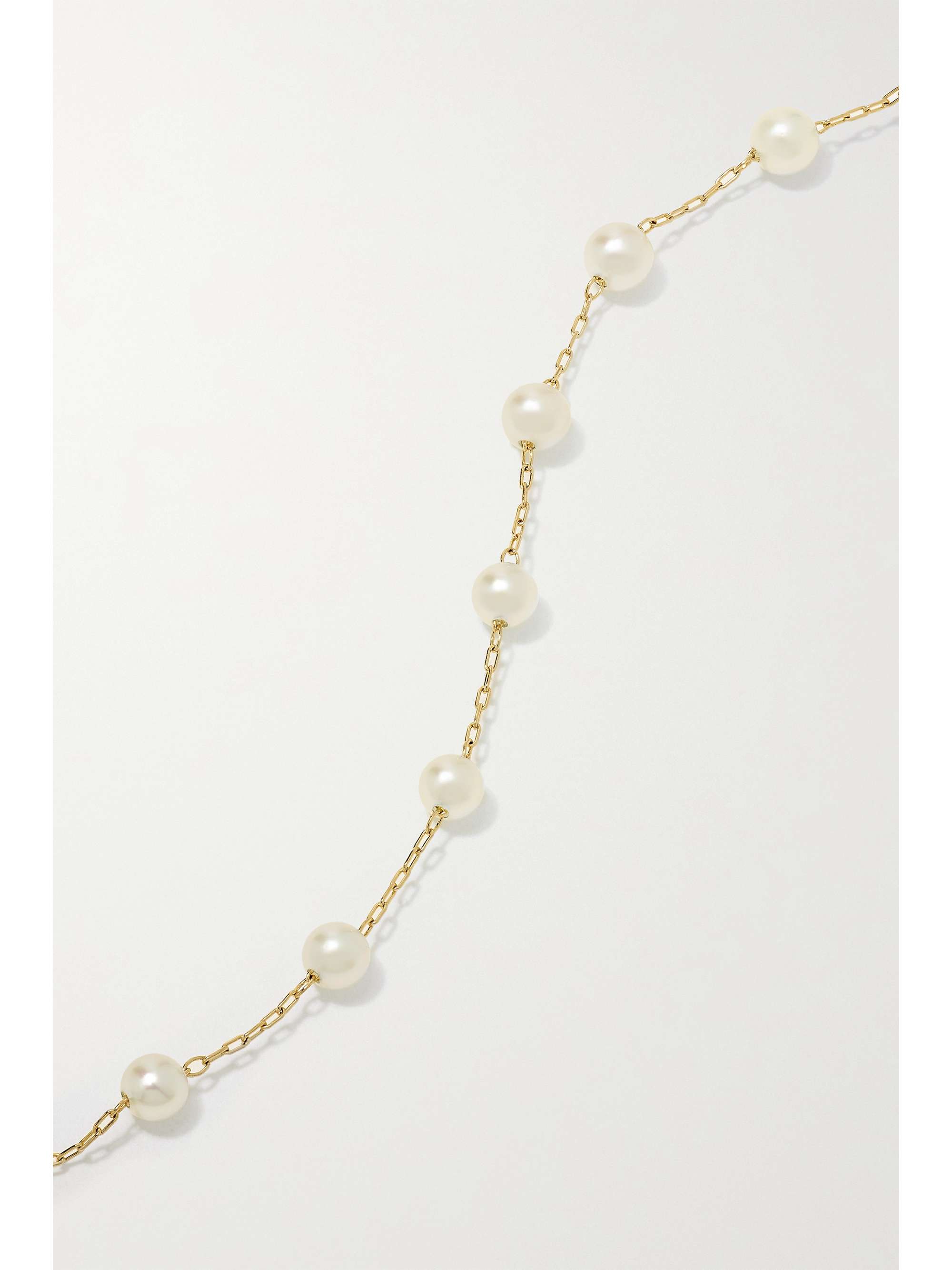 MIZUKI 14-karat gold pearl anklet