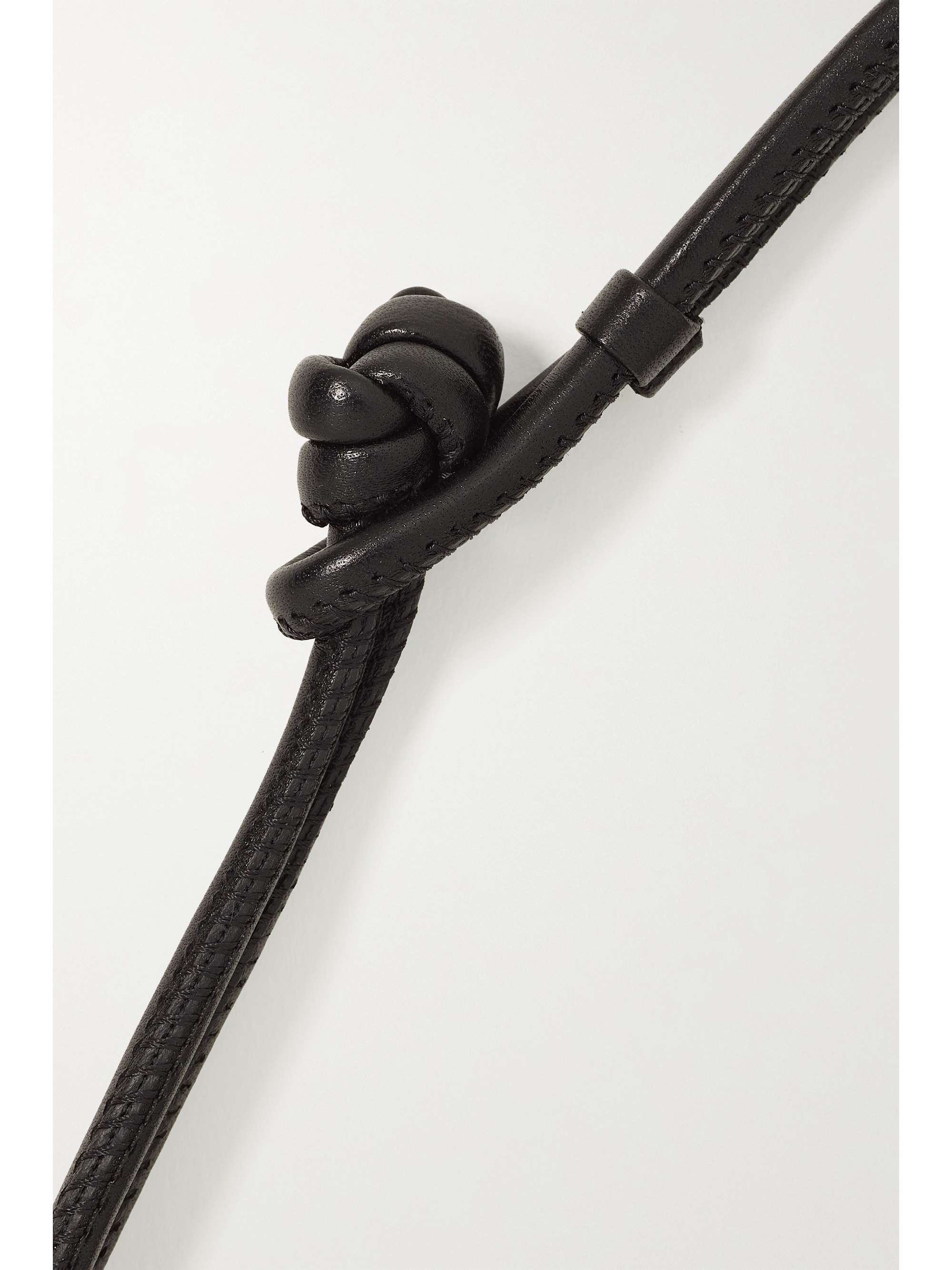 MIZUKI Convertible 14-karat gold, leather and pearl necklace