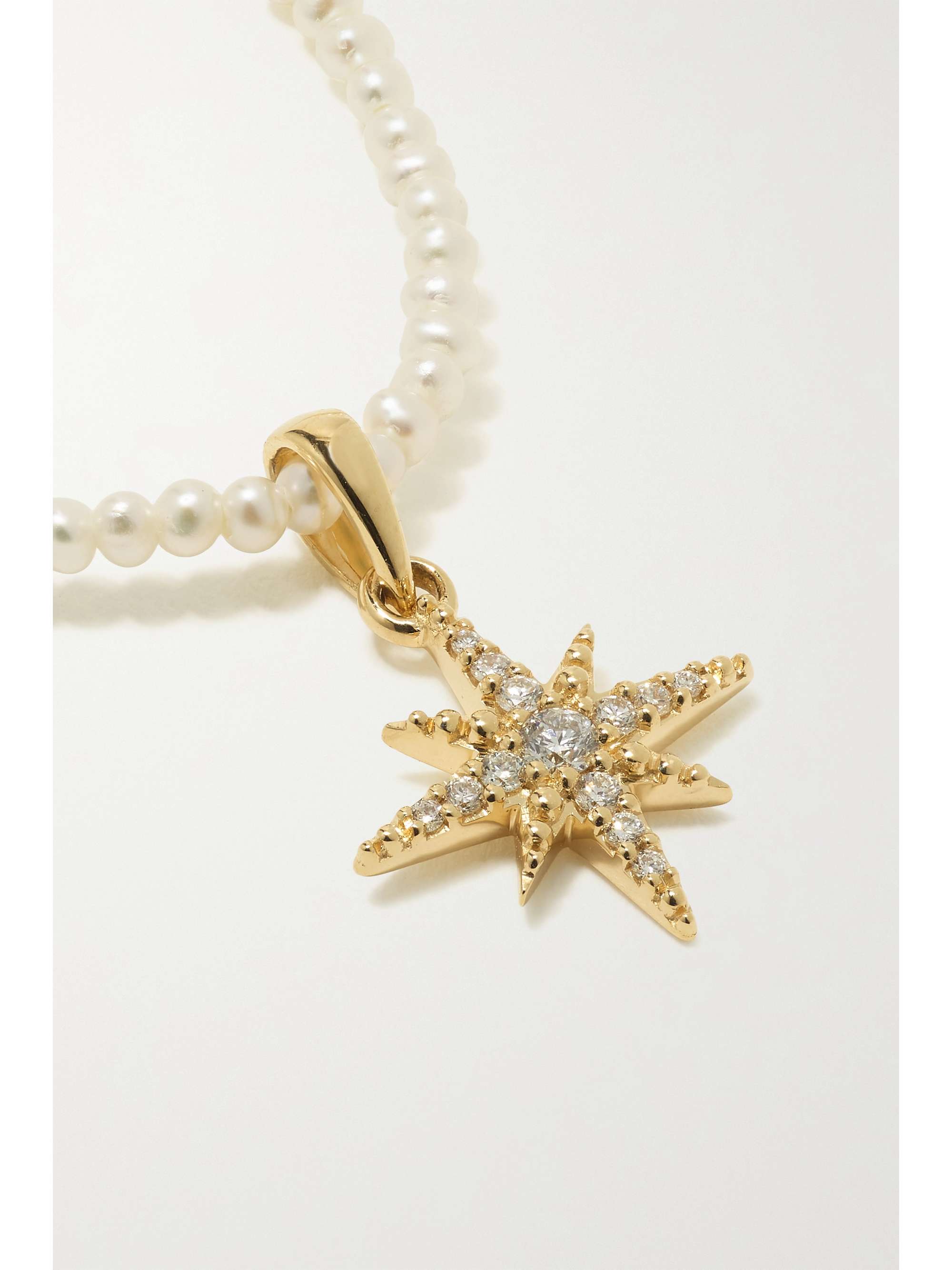 MIZUKI 14-karat gold, pearl and diamond necklace