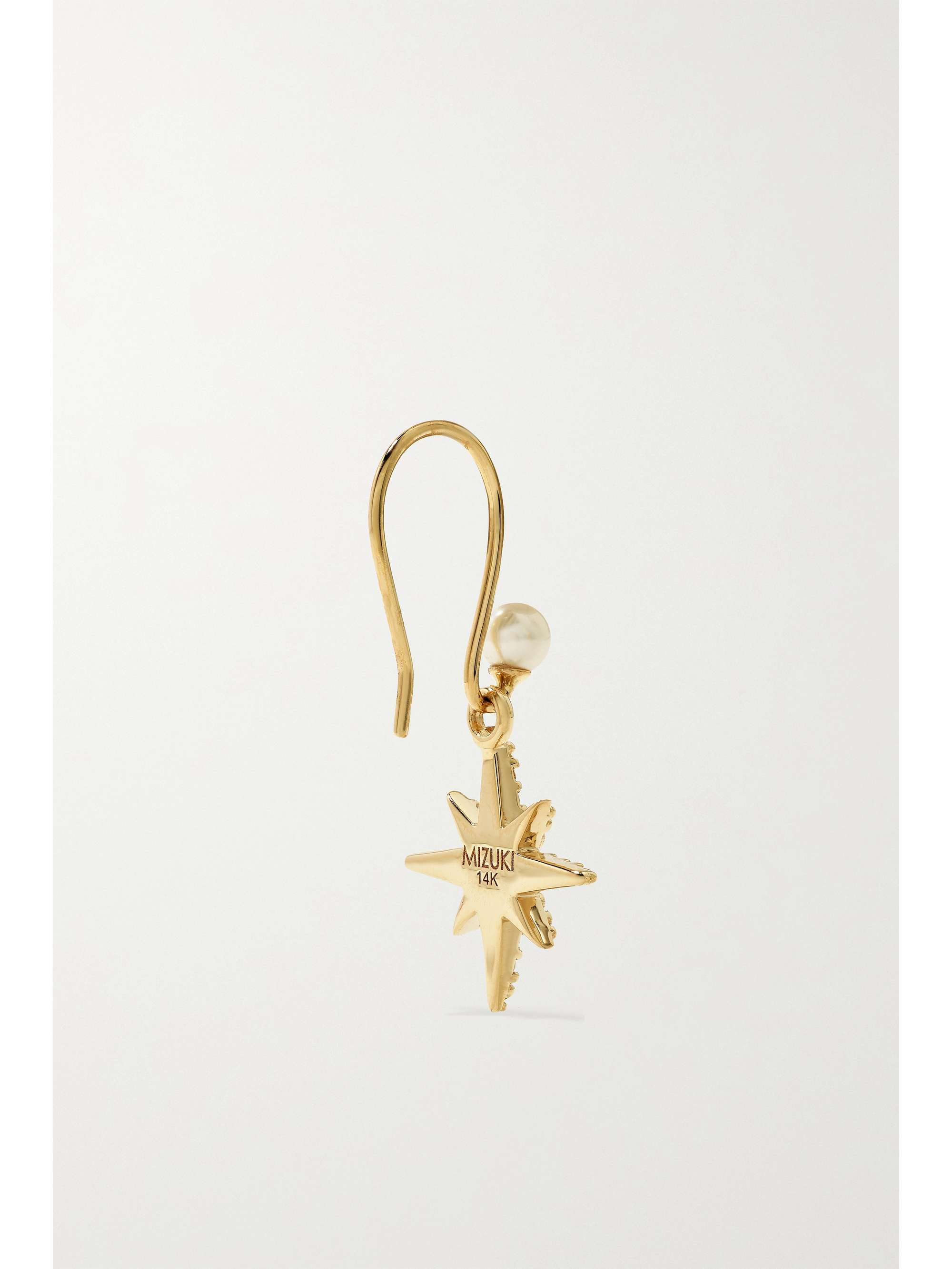 MIZUKI 14-karat gold, diamond and pearl earrings