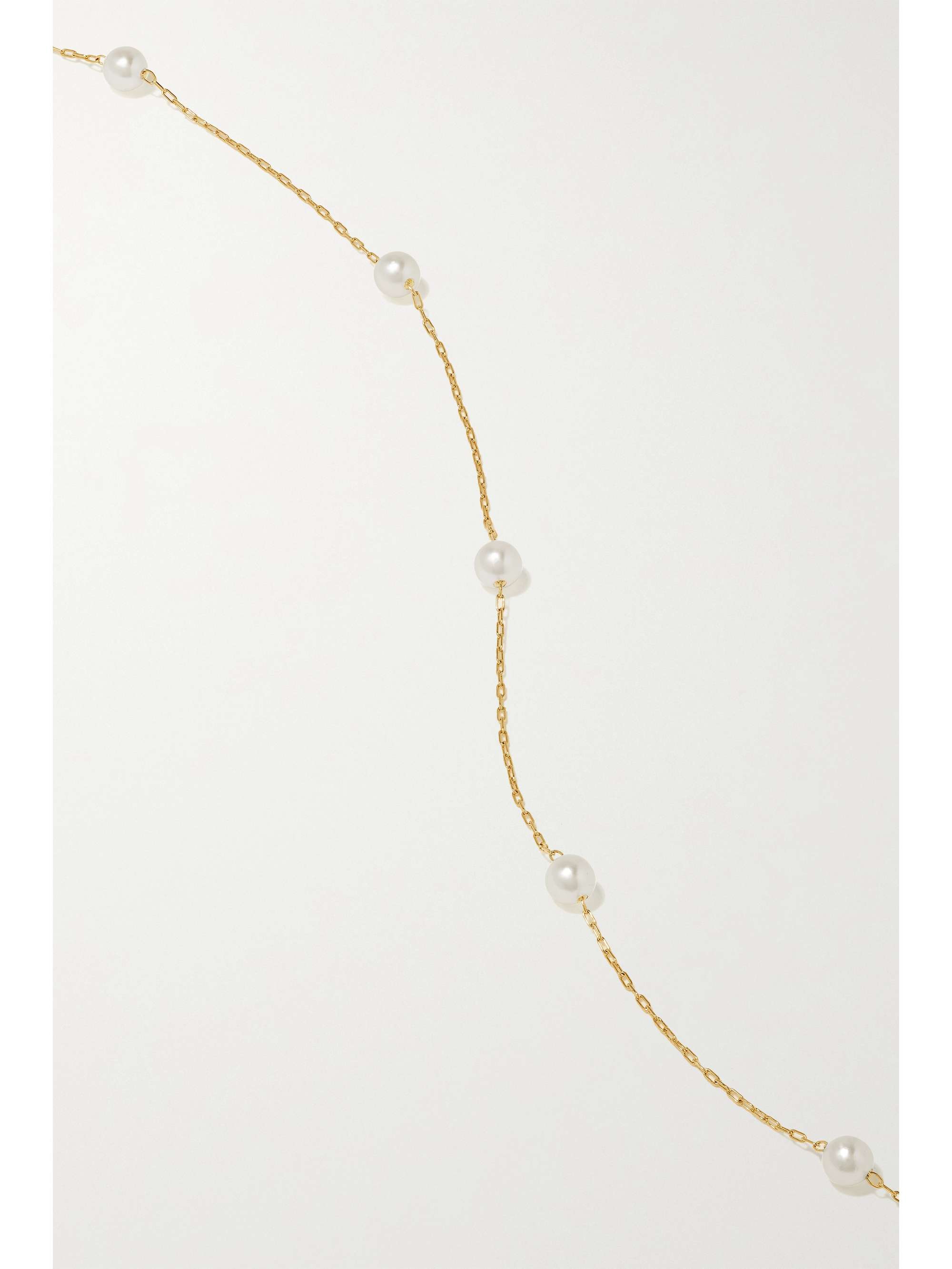MIZUKI 14-karat gold pearl anklet