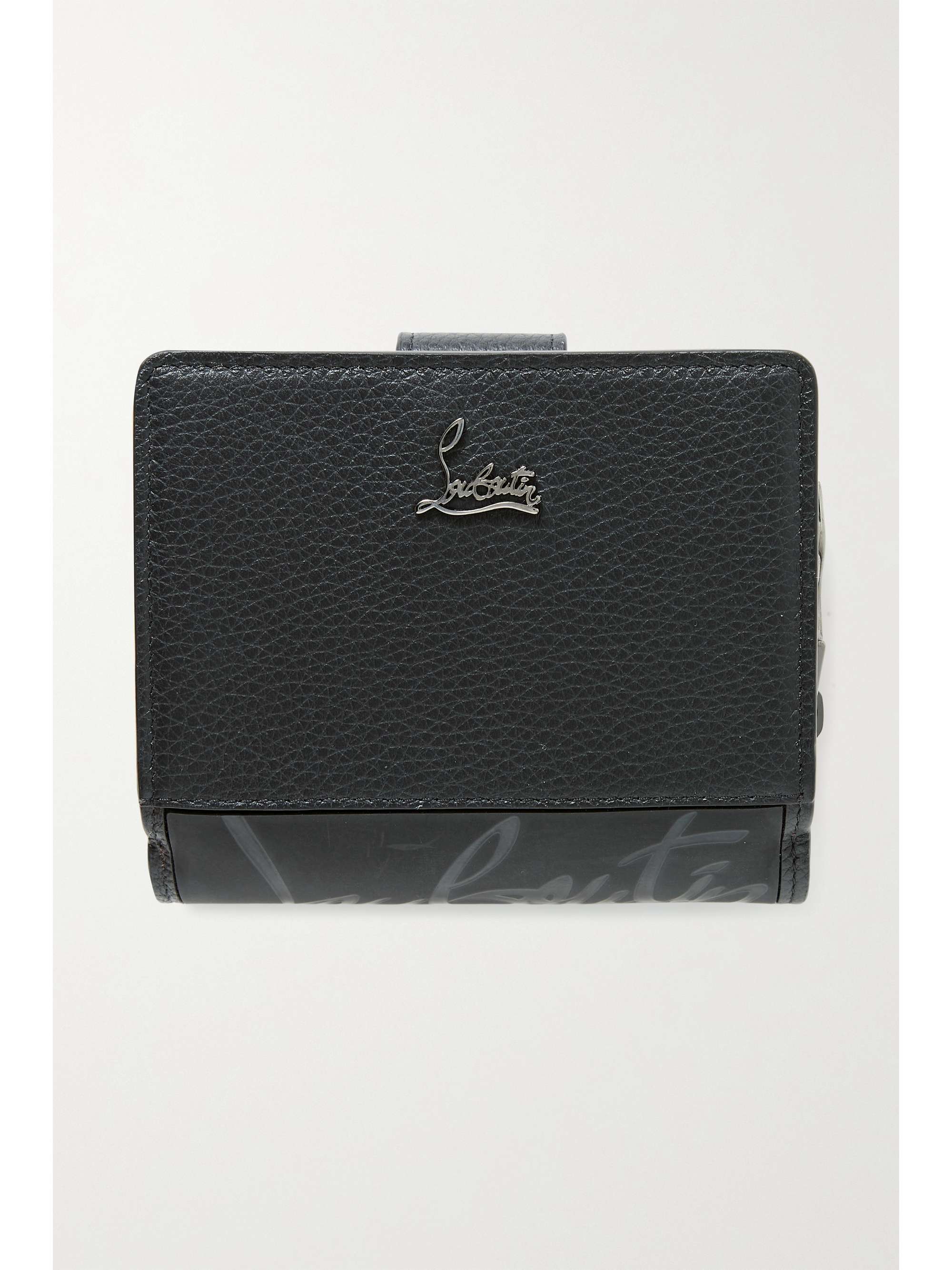 CHRISTIAN LOUBOUTIN Paloma rubber-trimmed textured-leather wallet
