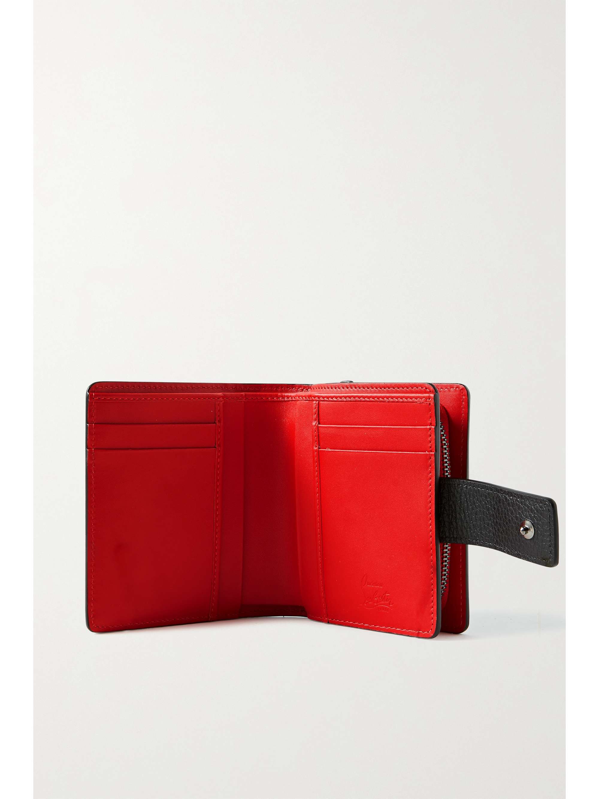 CHRISTIAN LOUBOUTIN Paloma rubber-trimmed textured-leather wallet | NET ...