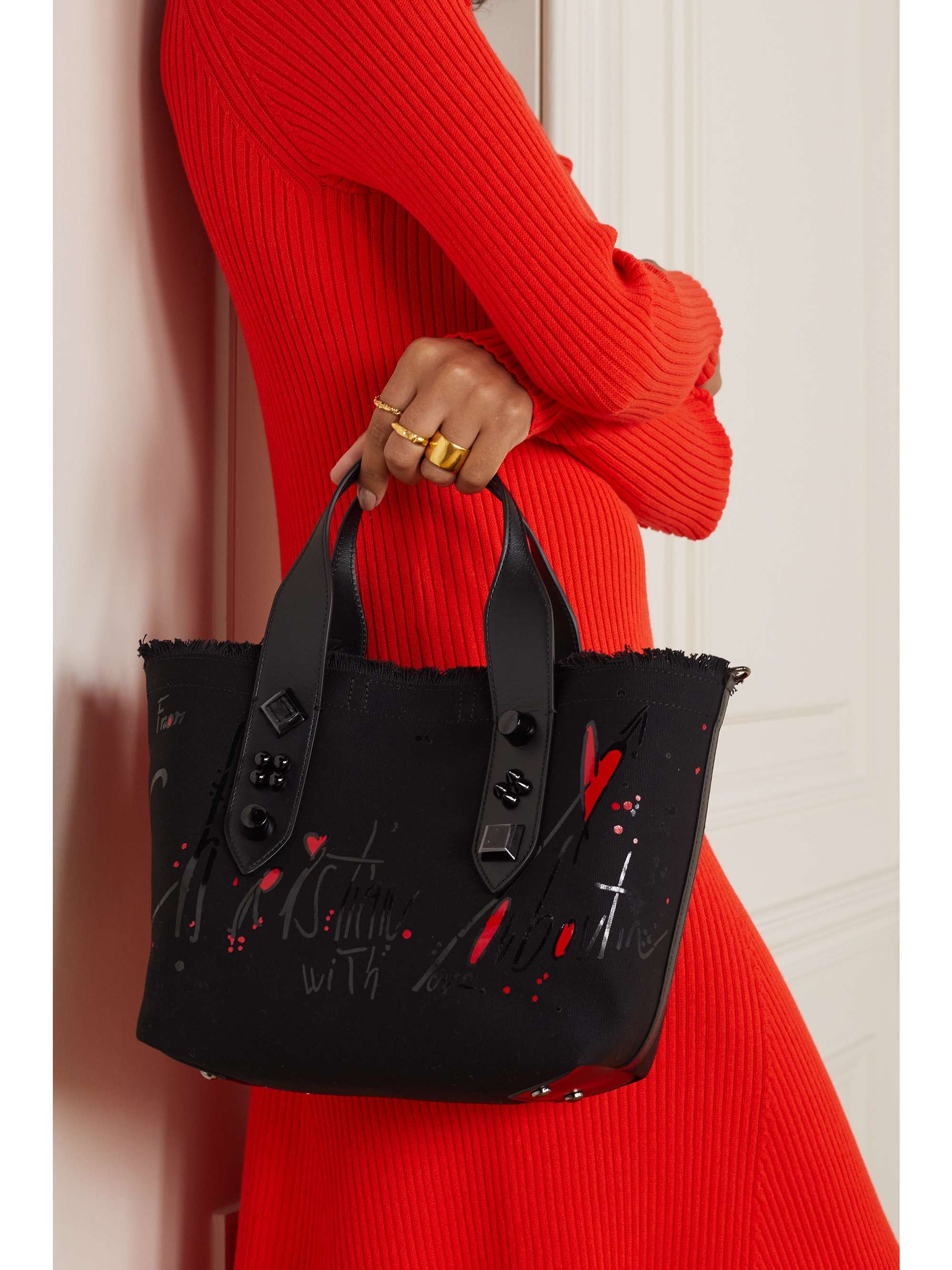 Luxury handbag - Frangibus Christian Louboutin medium tote bag in