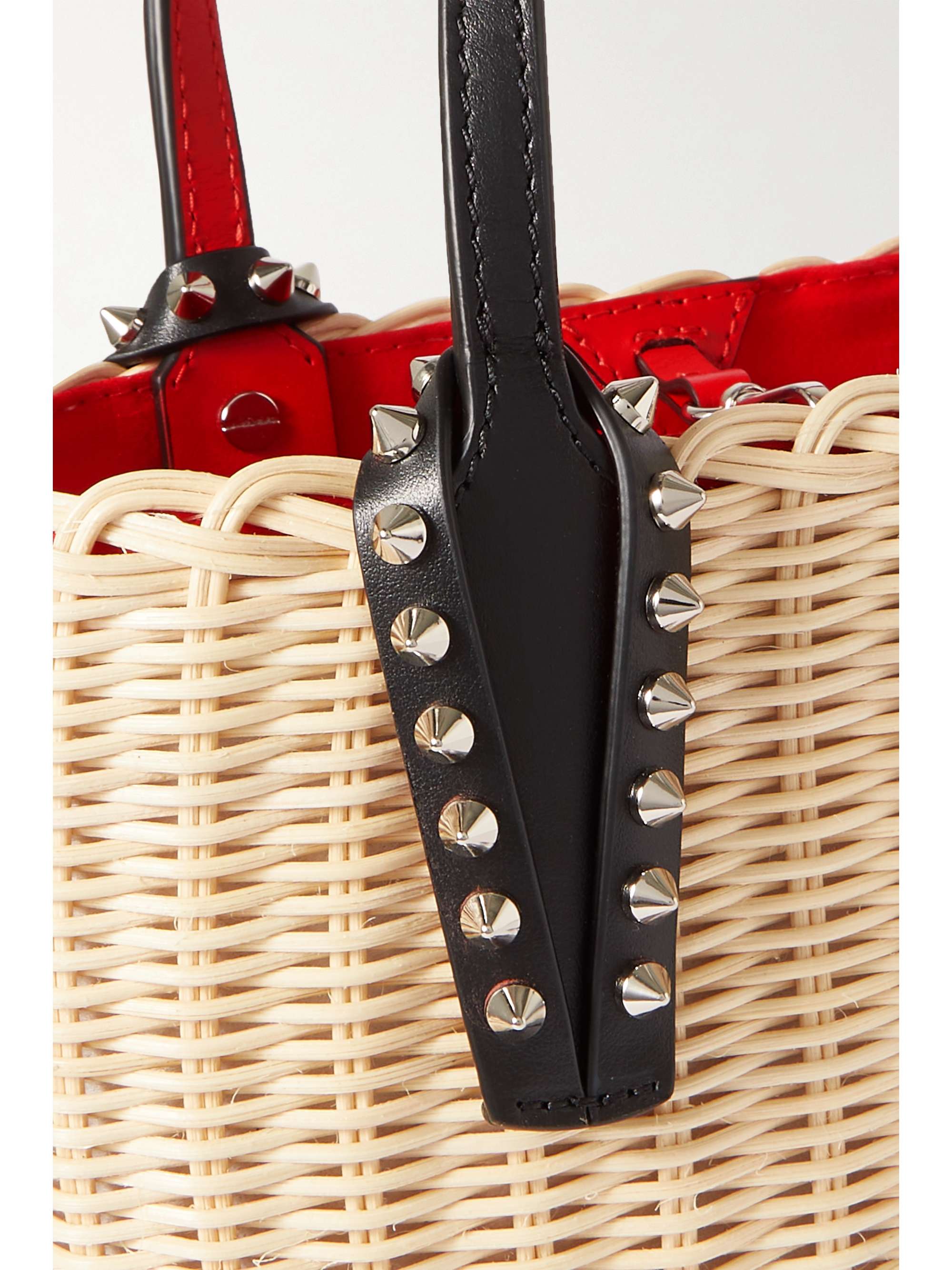 CHRISTIAN LOUBOUTIN Cabata mini spiked croc-effect leather tote