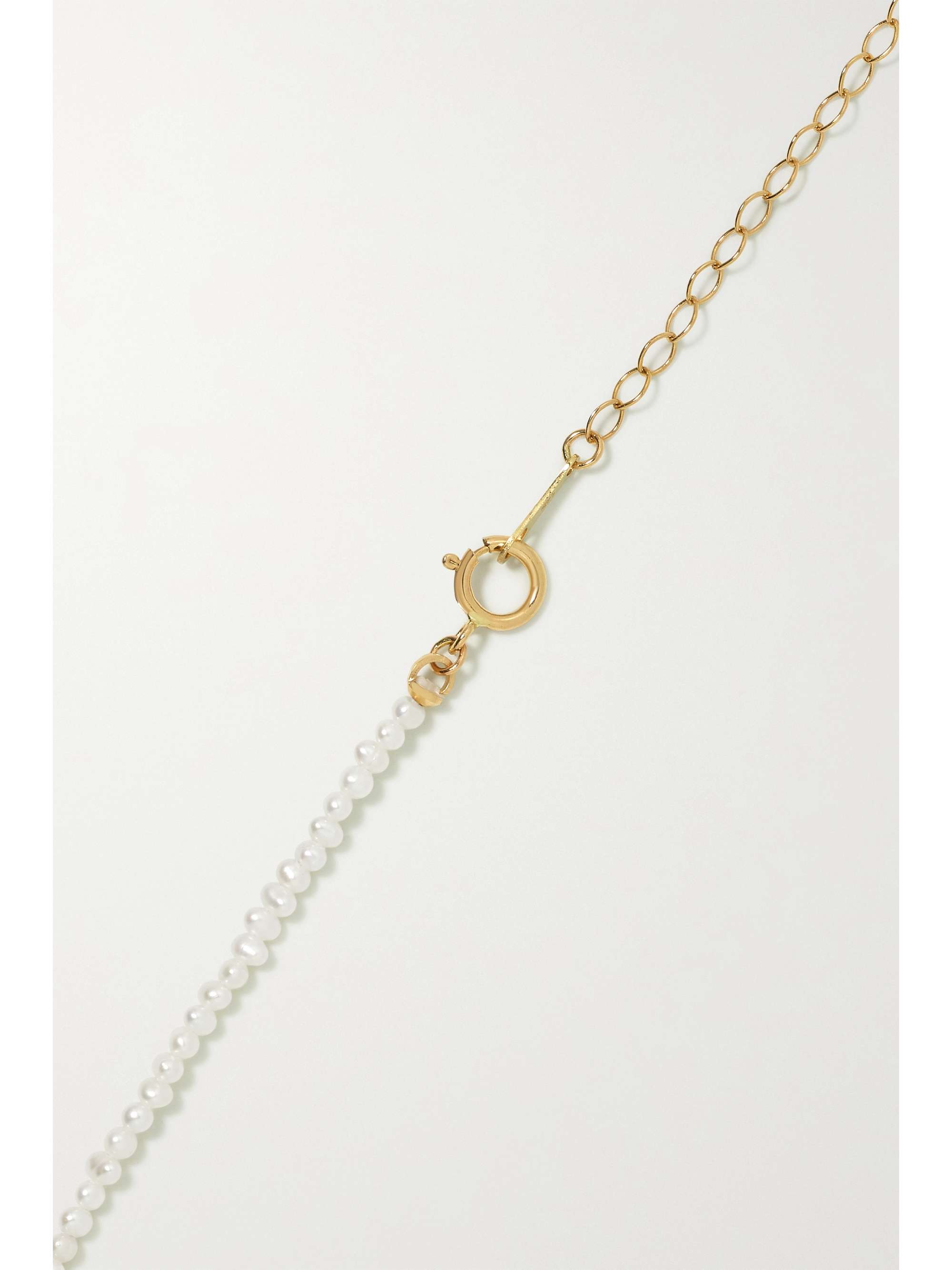 MIZUKI 14-karat gold pearl anklet