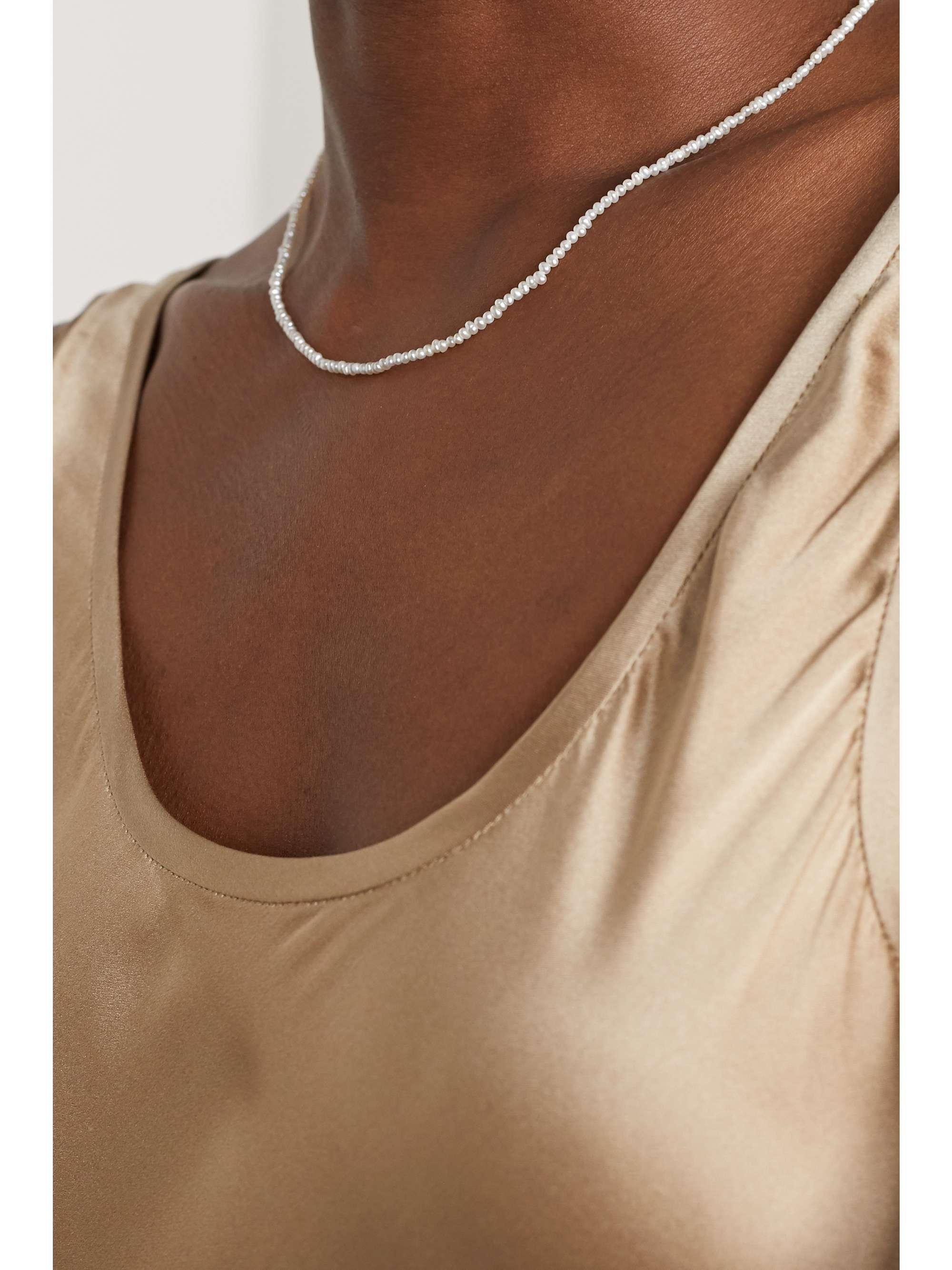 MIZUKI 14-karat gold pearl necklace