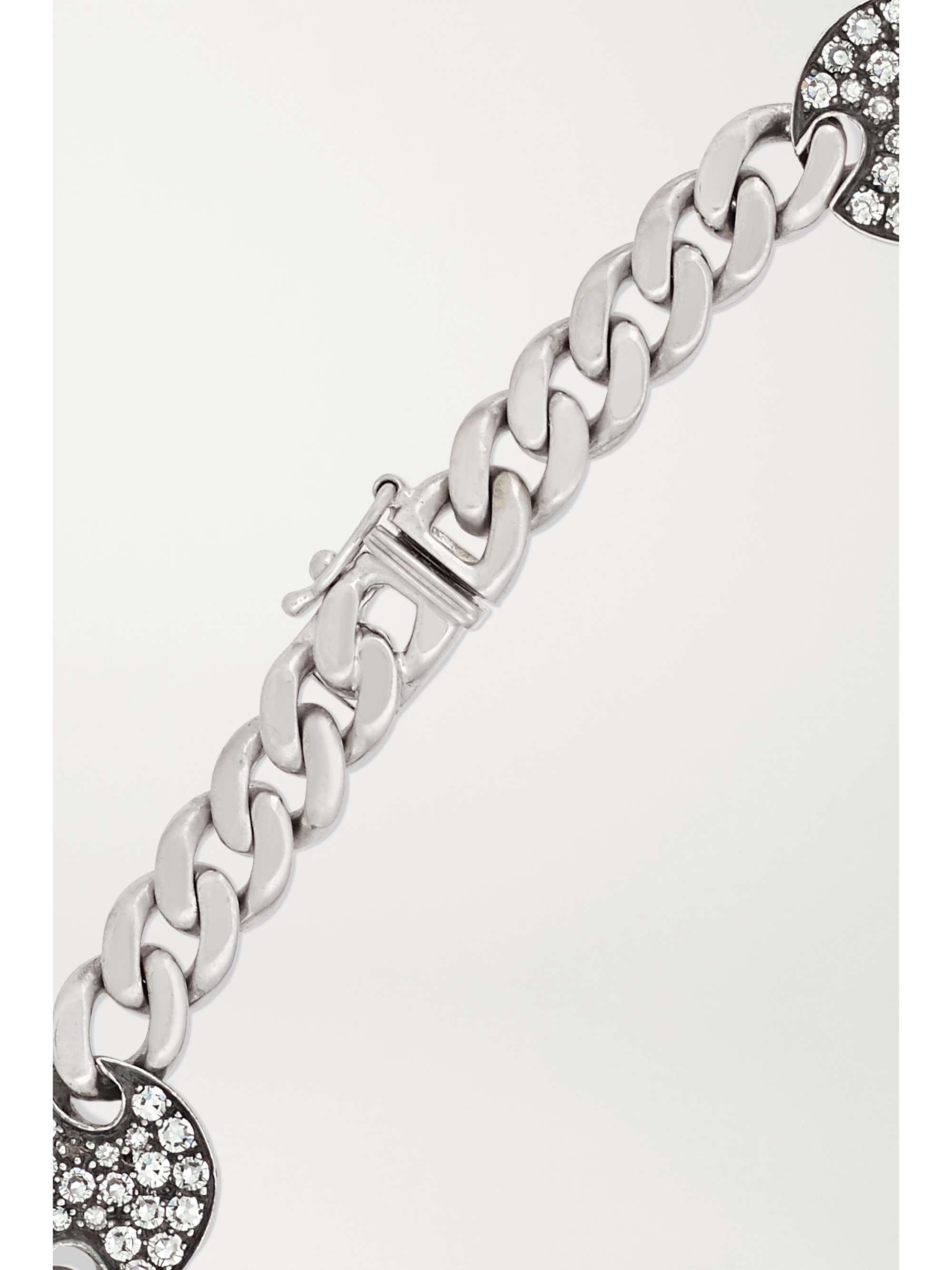 SYLVA & CIE Disco 18-karat white gold, sterling silver and diamond bracelet
