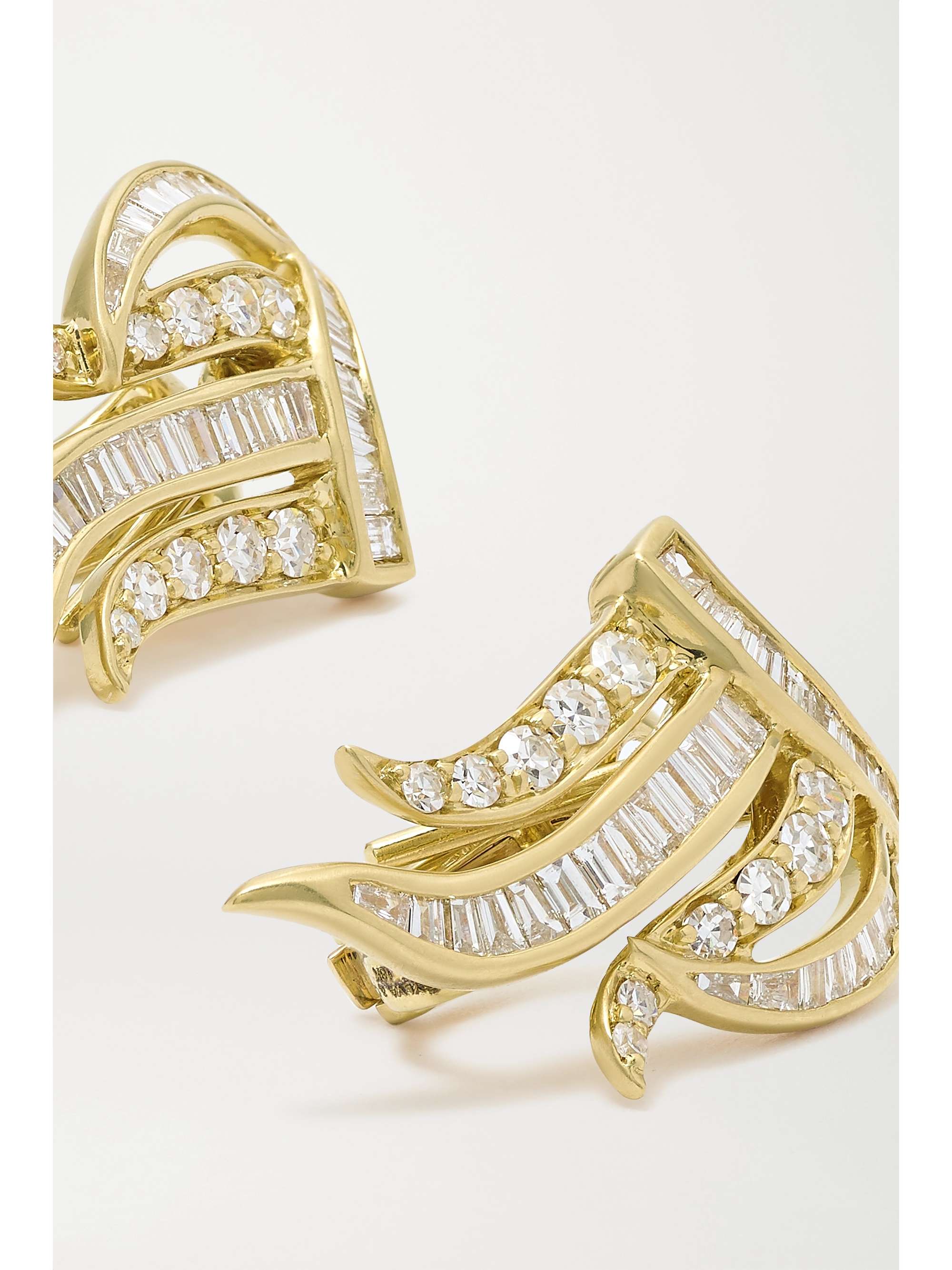 SYLVA & CIE Stardust 18-karat gold diamond earrings