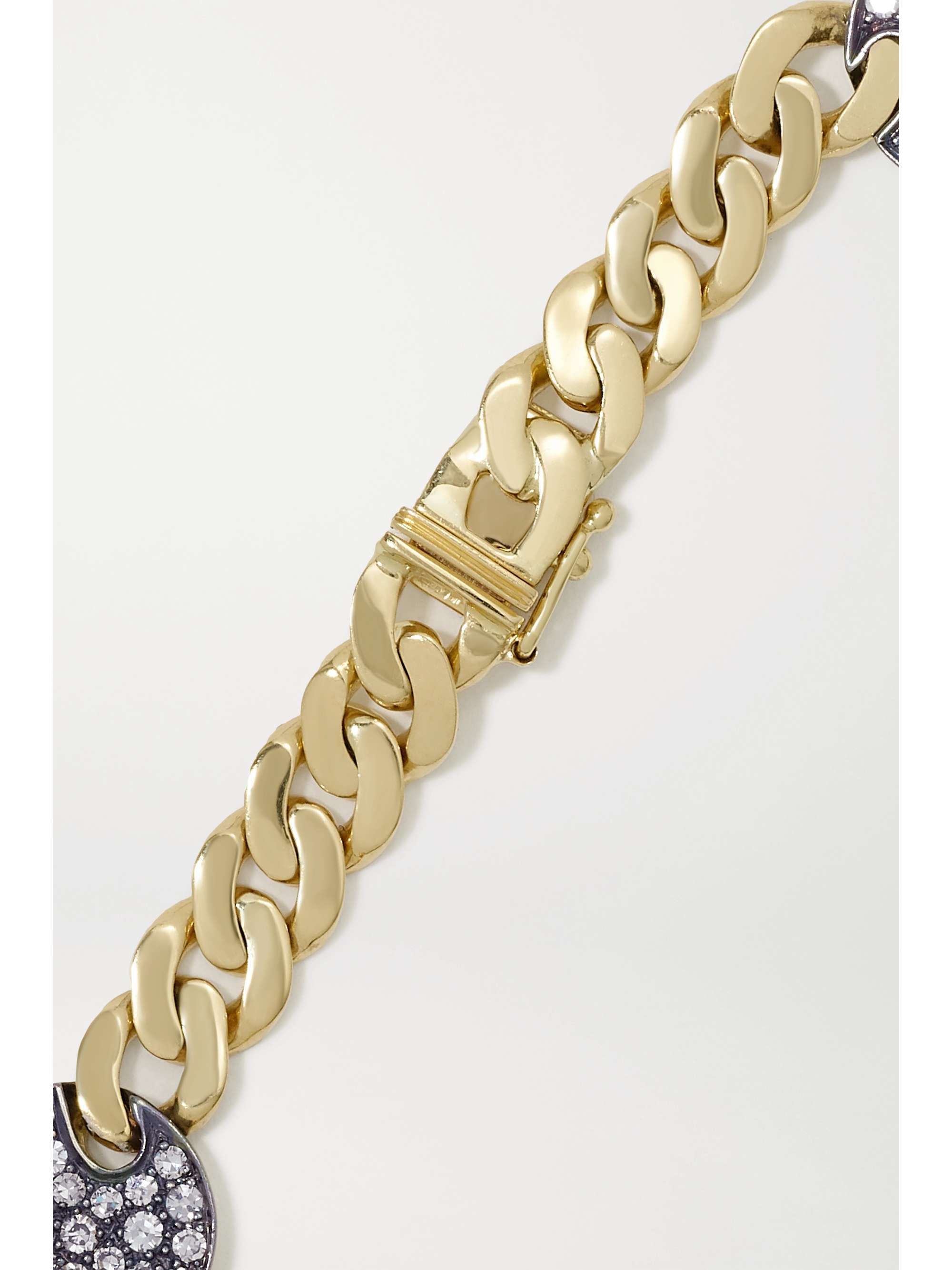 SYLVA & CIE Disco 18-karat gold and sterling silver diamond bracelet