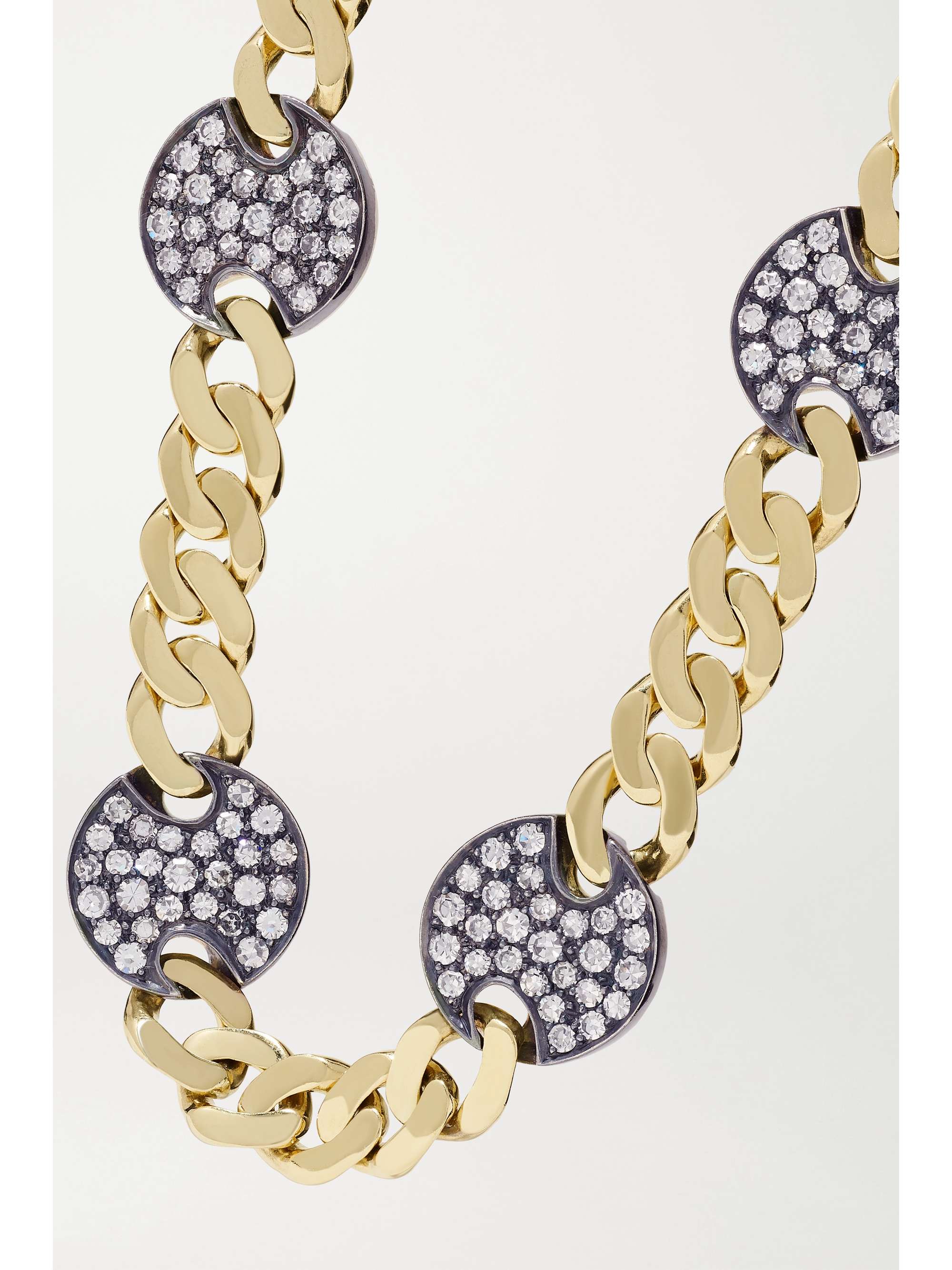SYLVA & CIE Disco 18-karat gold and sterling silver diamond bracelet