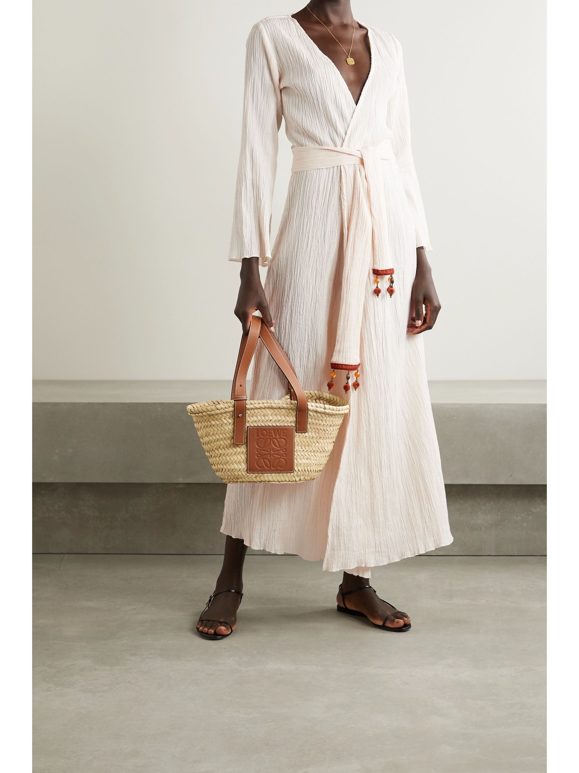 gauze wrap dress