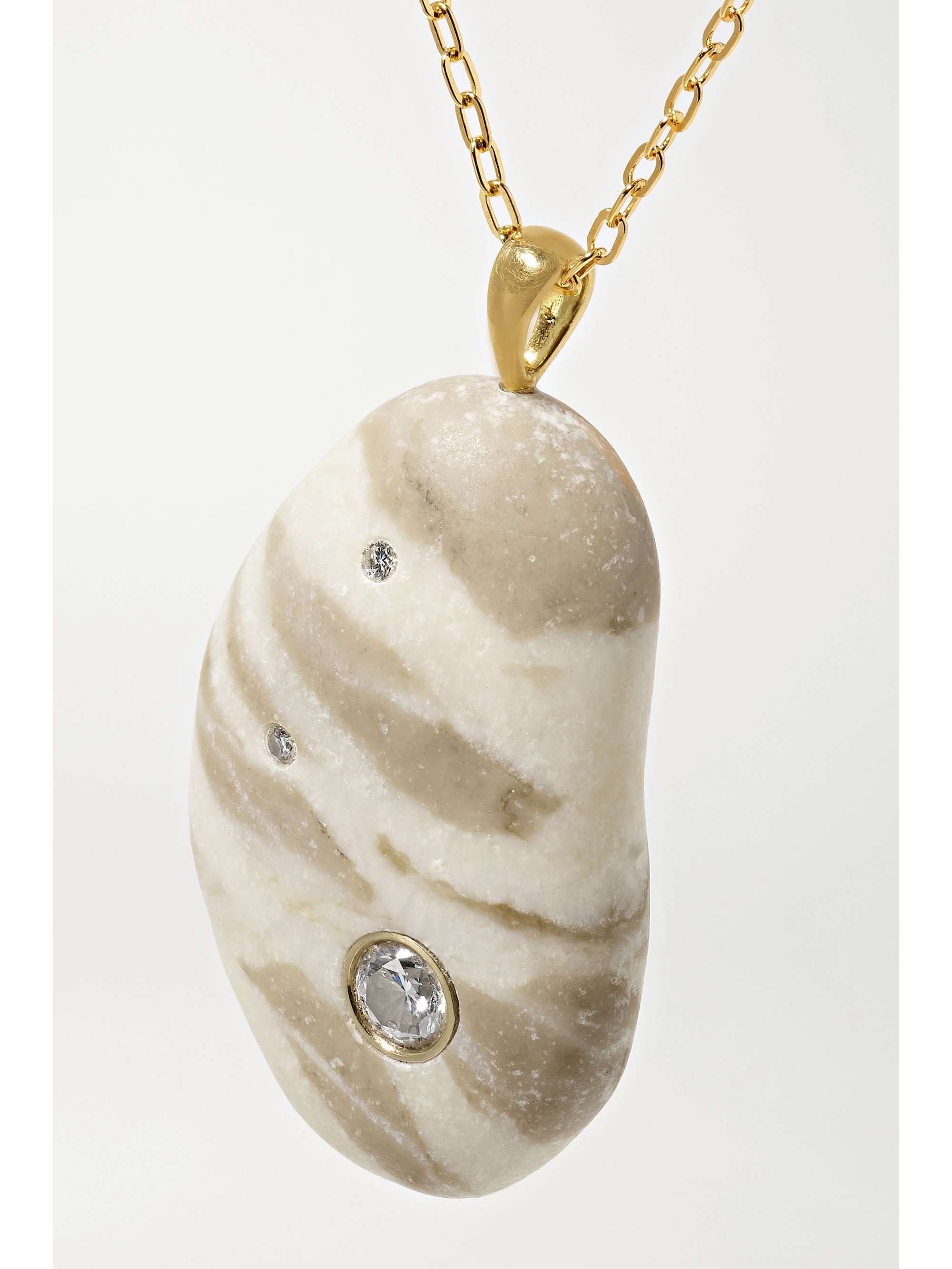 CVC STONES Cloak 18-karat gold, stone and diamond necklace