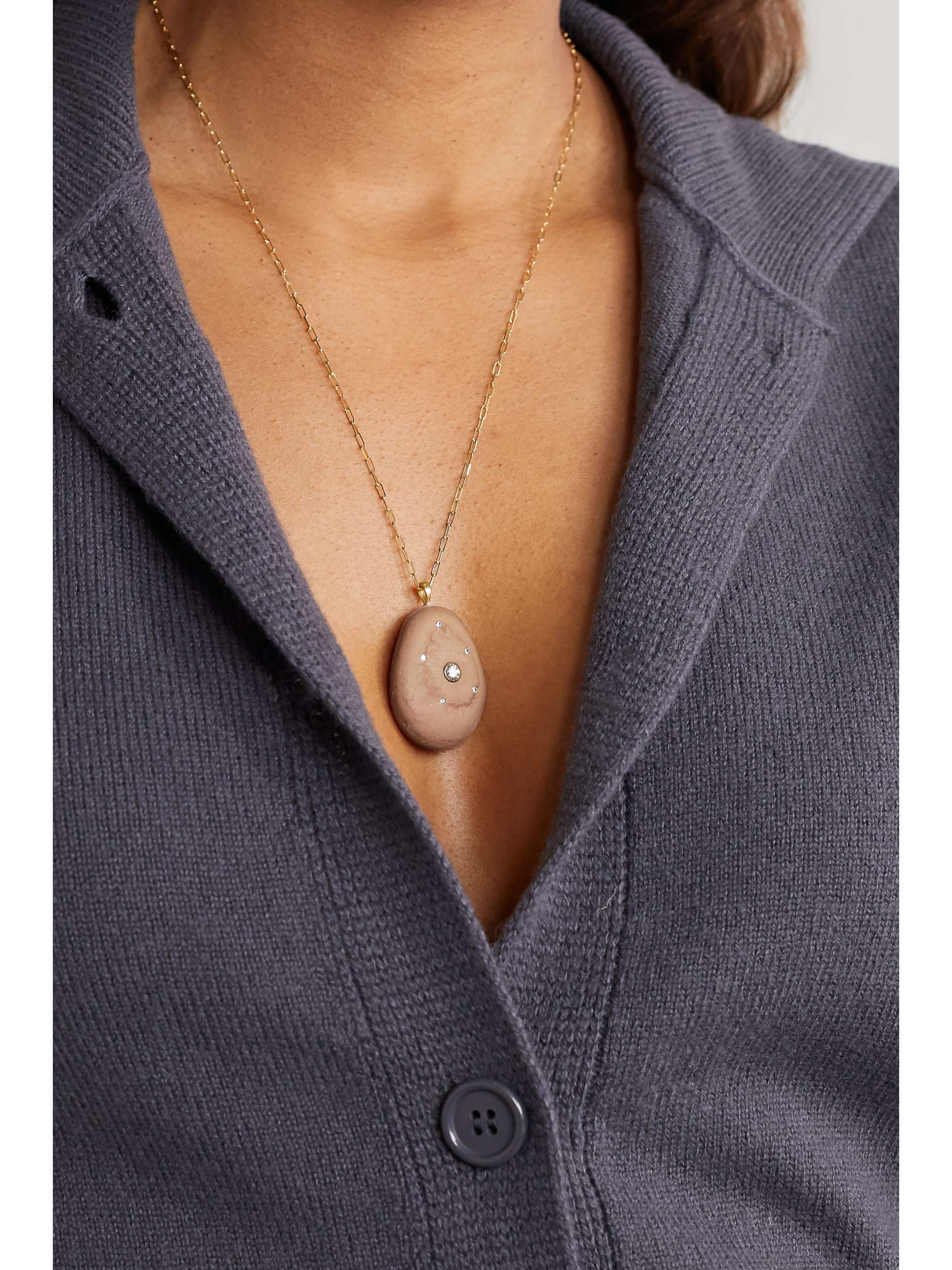CVC STONES Rosada 18-karat gold, stone and diamond necklace