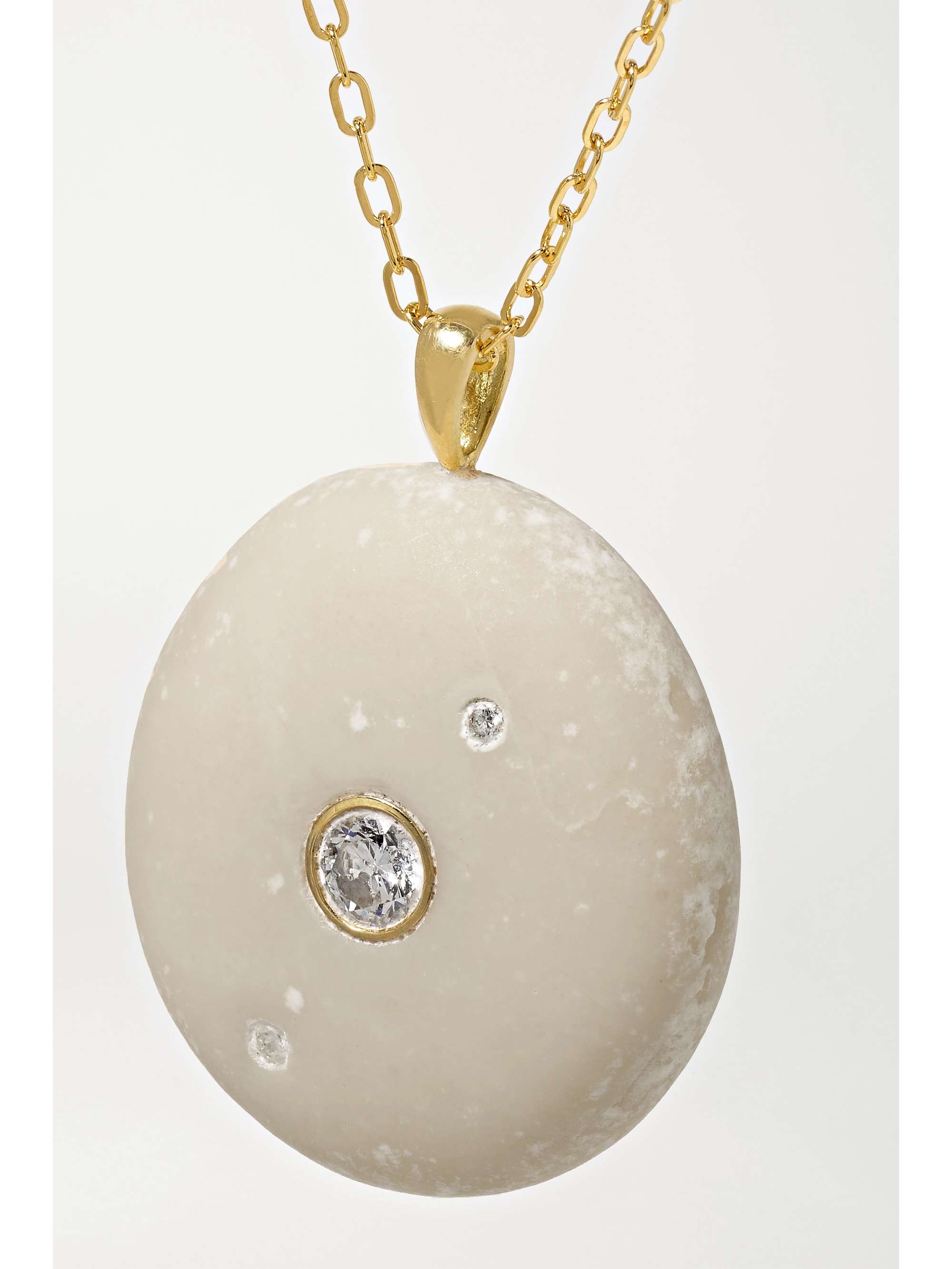 CVC STONES Soften 18-karat gold, stone and diamond necklace