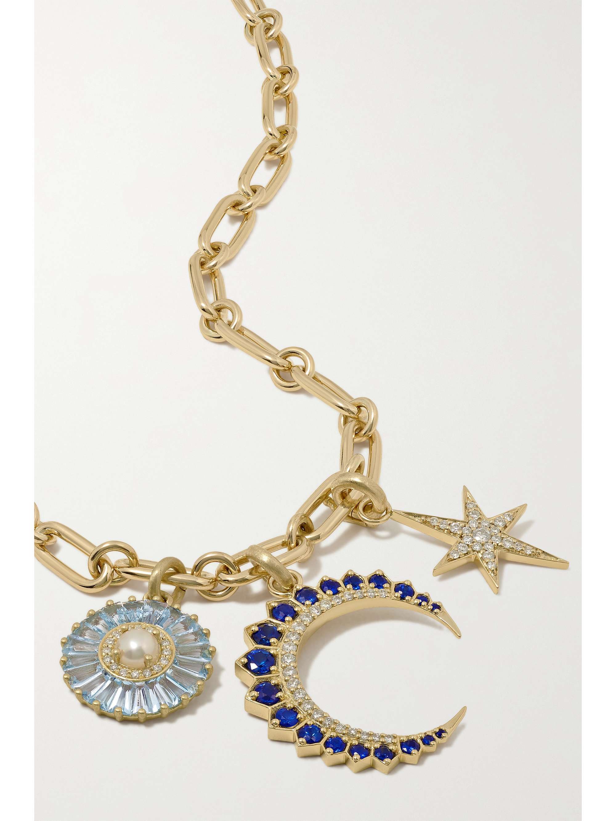 STORROW 14-karat gold multi-stone necklace