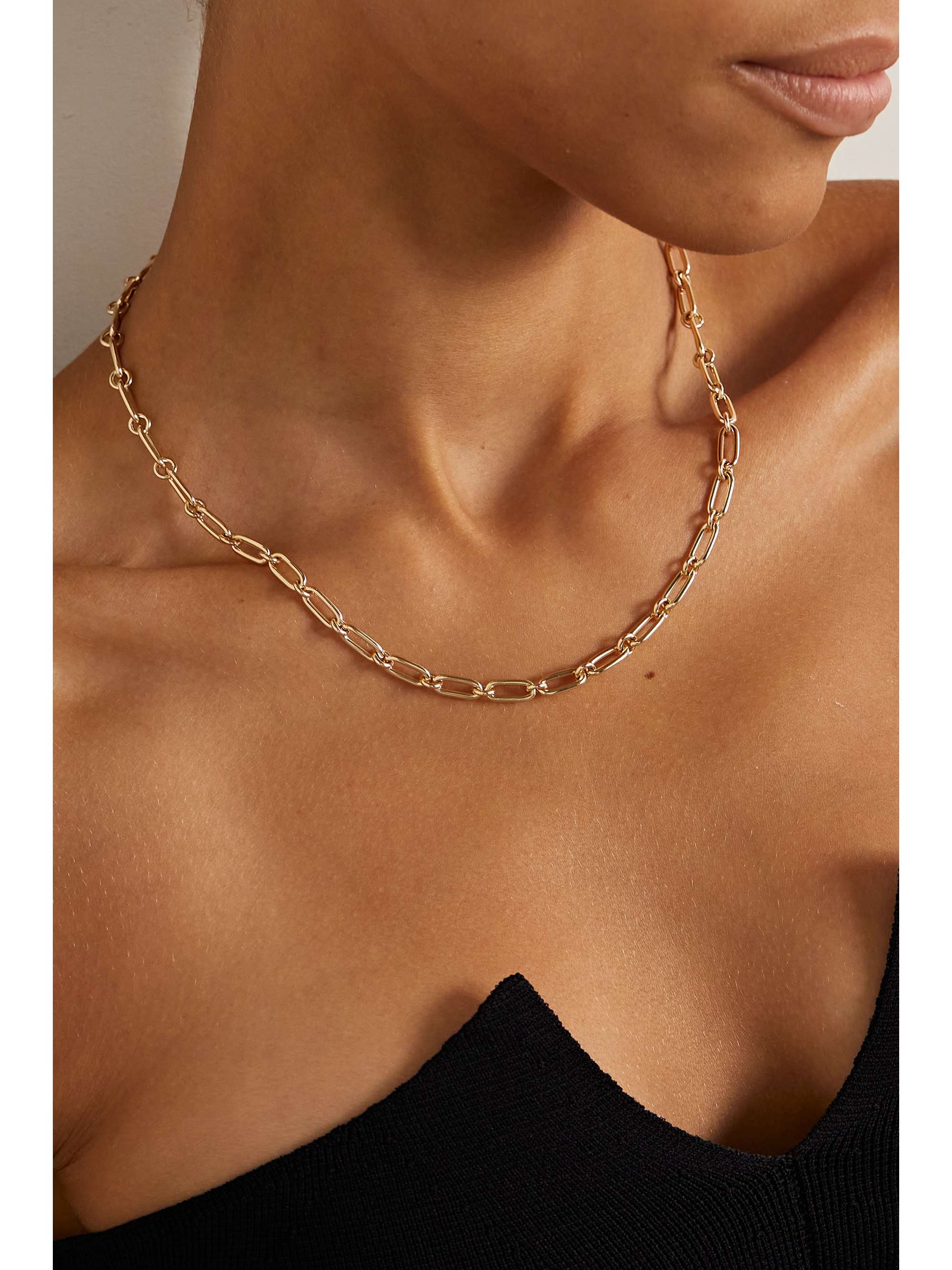 STORROW 14-karat gold multi-stone necklace