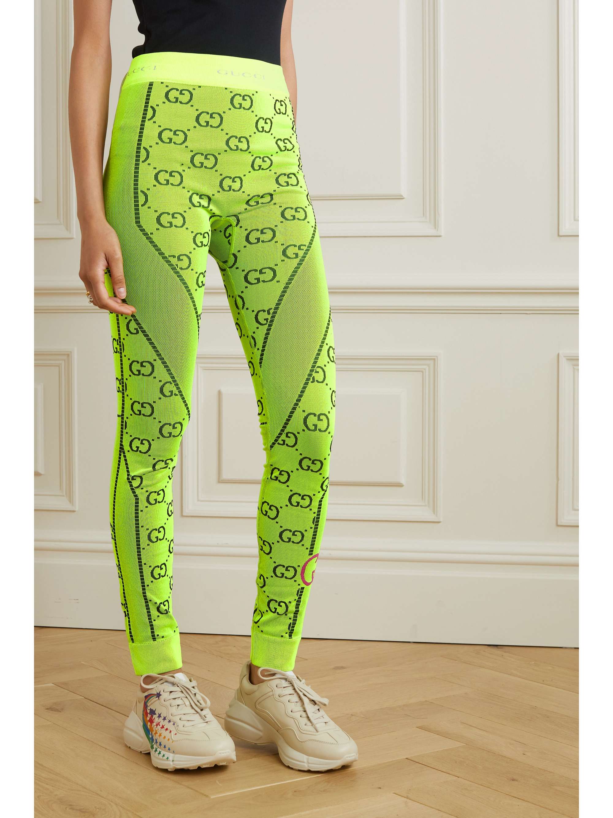 Yellow Love Parade jacquard-knit 