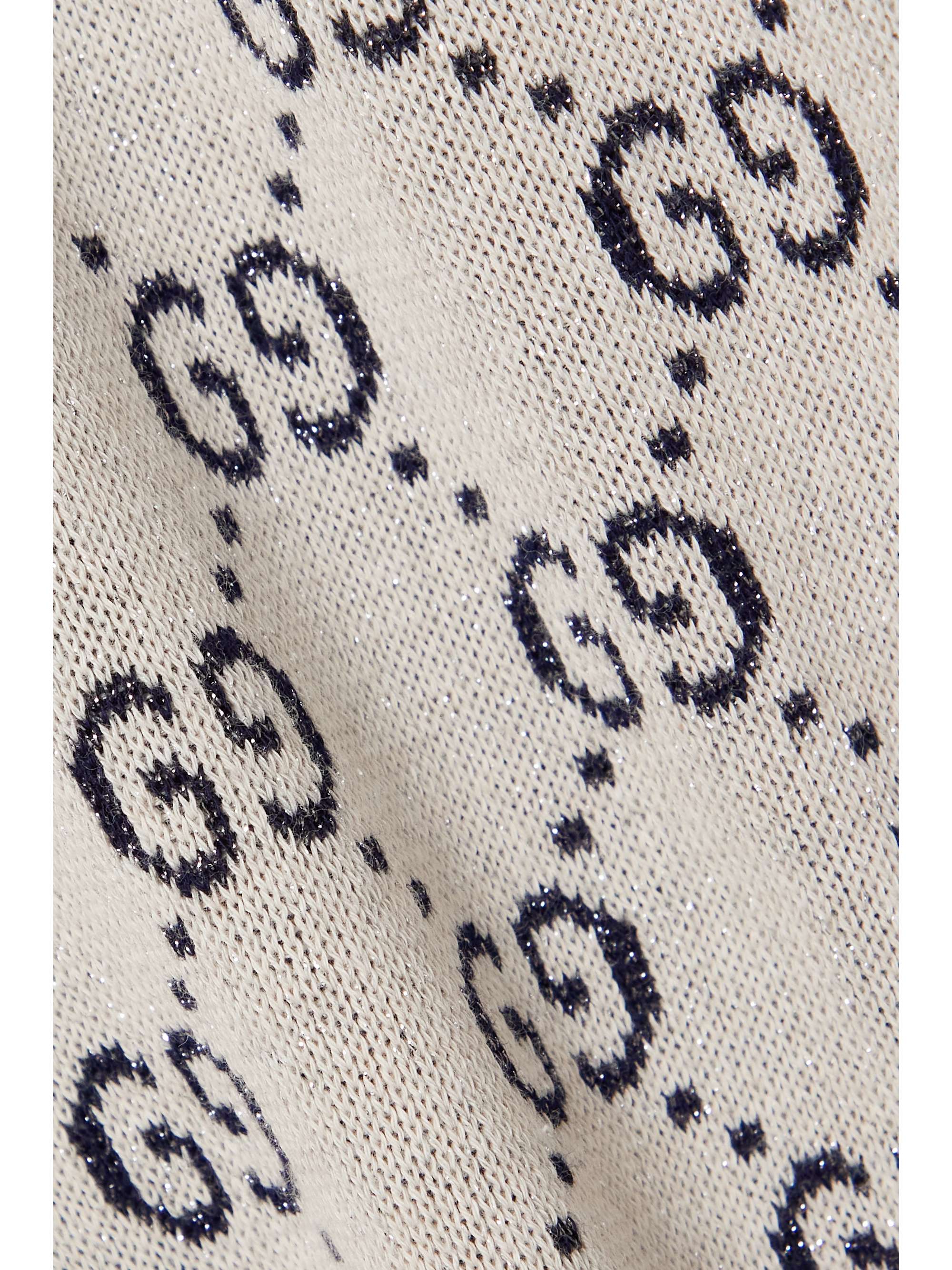 GUCCI Love Parade metallic jacquard-knit cotton-blend