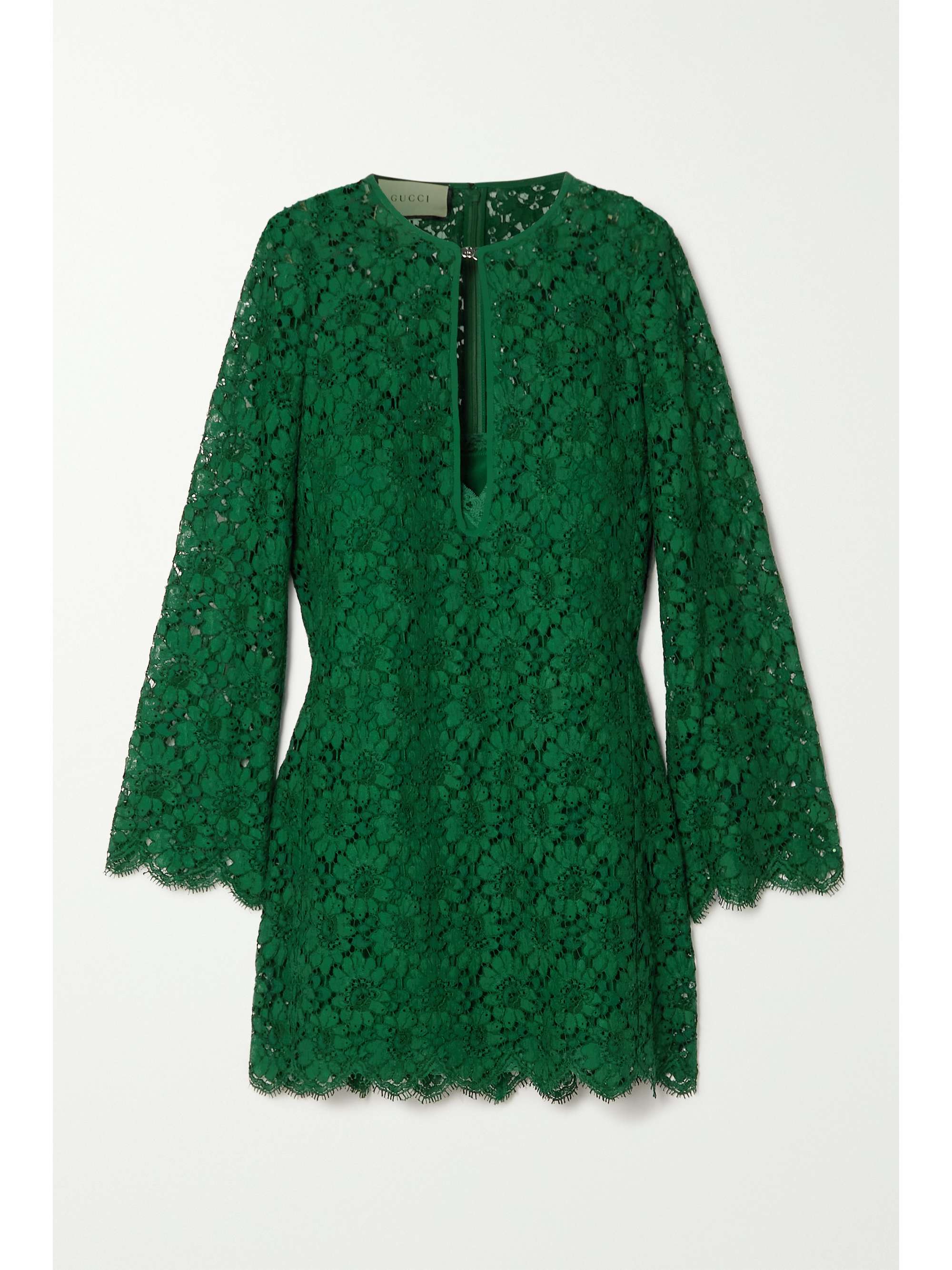 Emerald Corded lace mini dress | GUCCI 