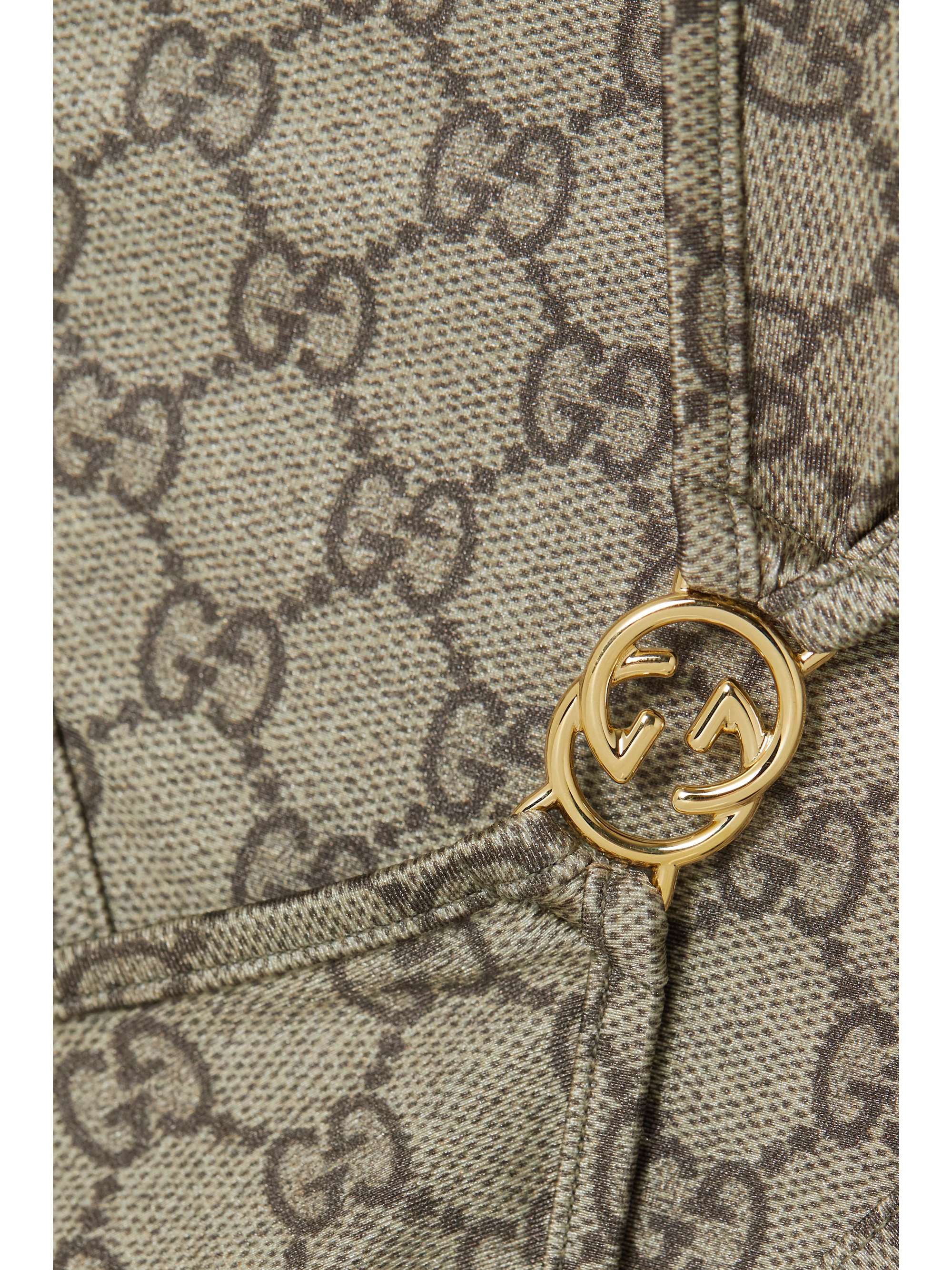 GUCCI Embellished printed bikini | NET-A-PORTER